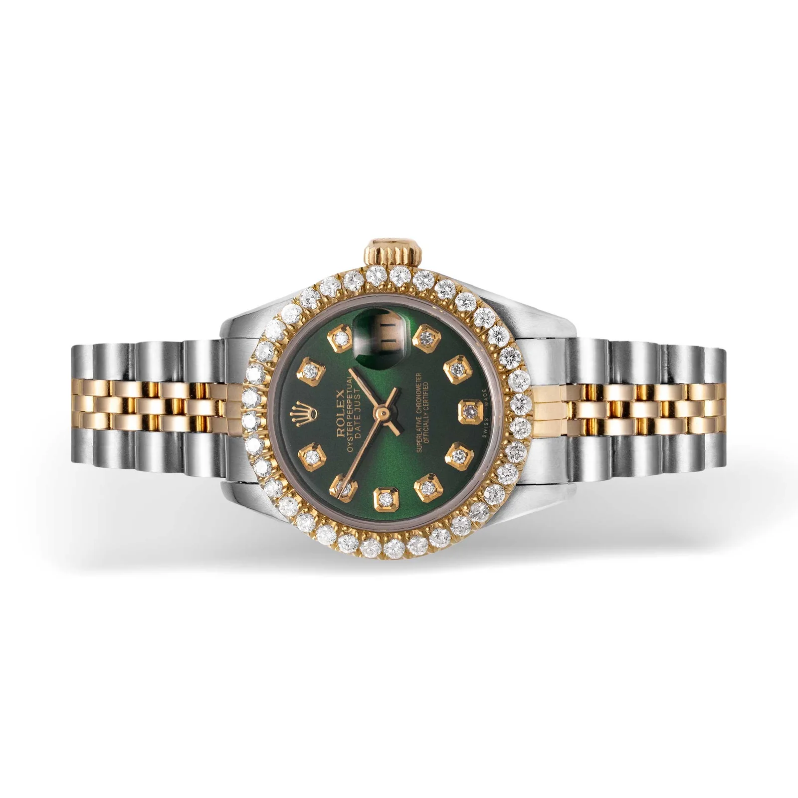 Rolex Datejust Diamond Bezel Watch 26mm Green Dial | 1.25ct - Image 3