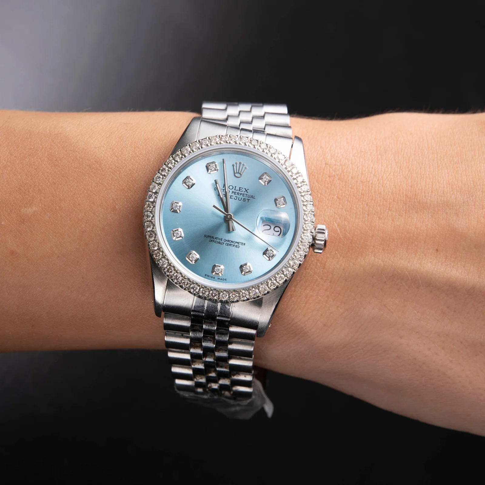 Rolex Datejust Diamond Bezel Watch 36mm Ice Blue Dial | 1.25ct - Image 5