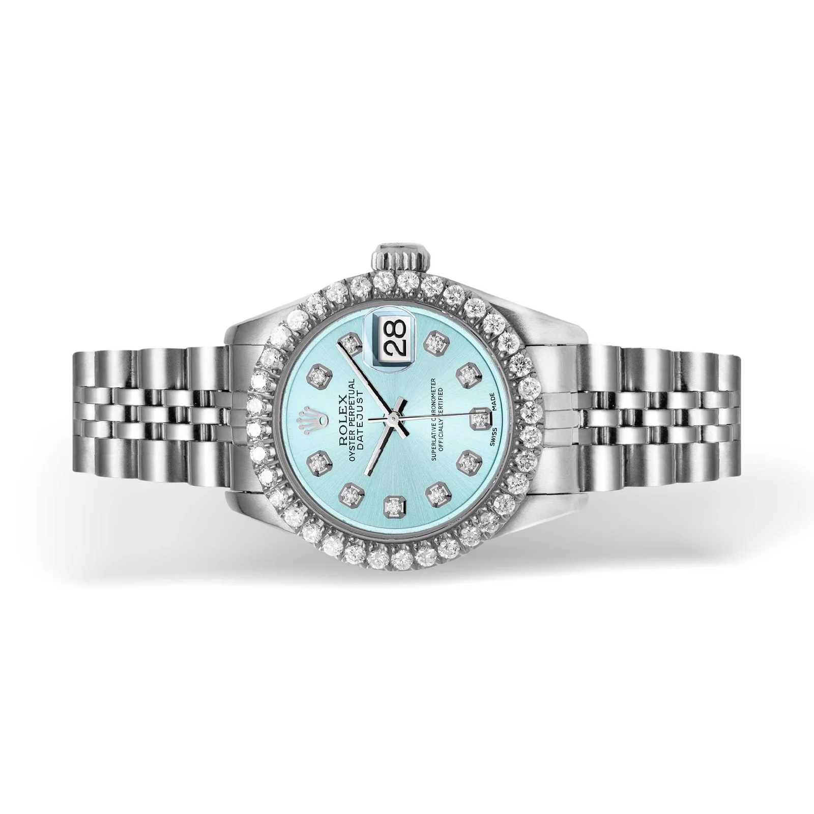 Rolex Datejust Diamond Bezel Watch 26mm Ice Blue Dial | 1.25ct - Image 3