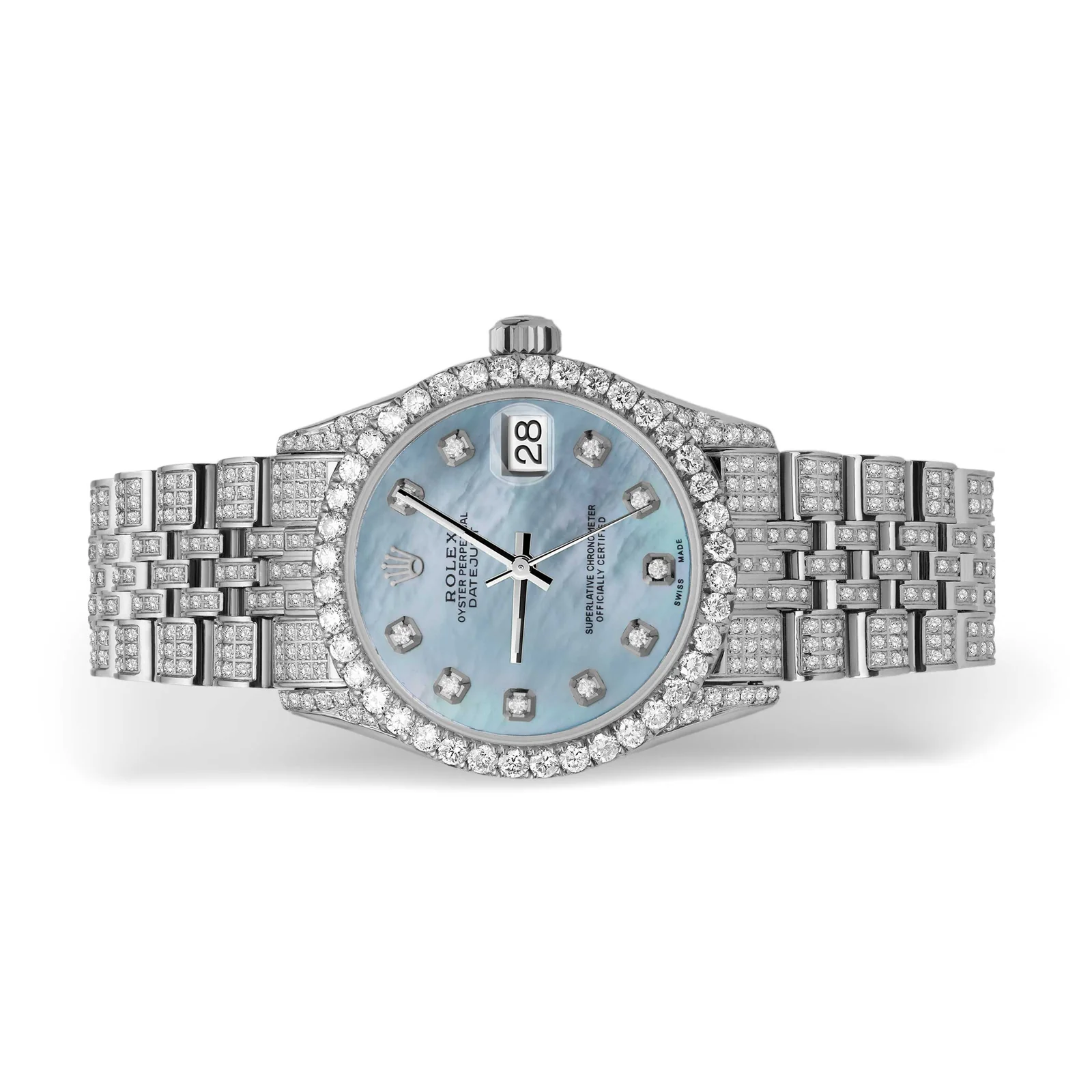 Rolex Datejust Diamond Bezel Watch 31mm Mother of Pearl Dial | 6.75ct - Image 2