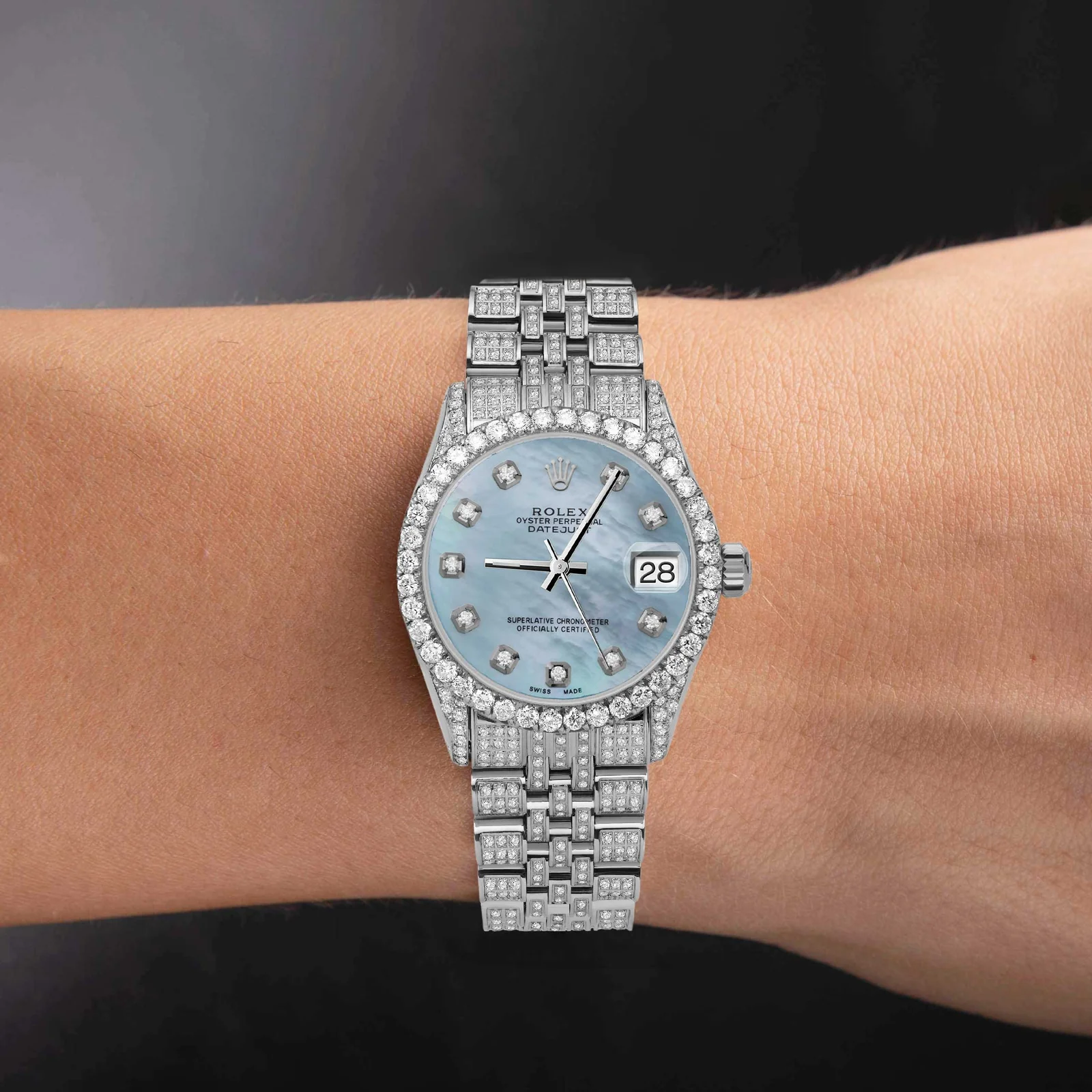 Rolex Datejust Diamond Bezel Watch 31mm Mother of Pearl Dial | 6.75ct - Image 5