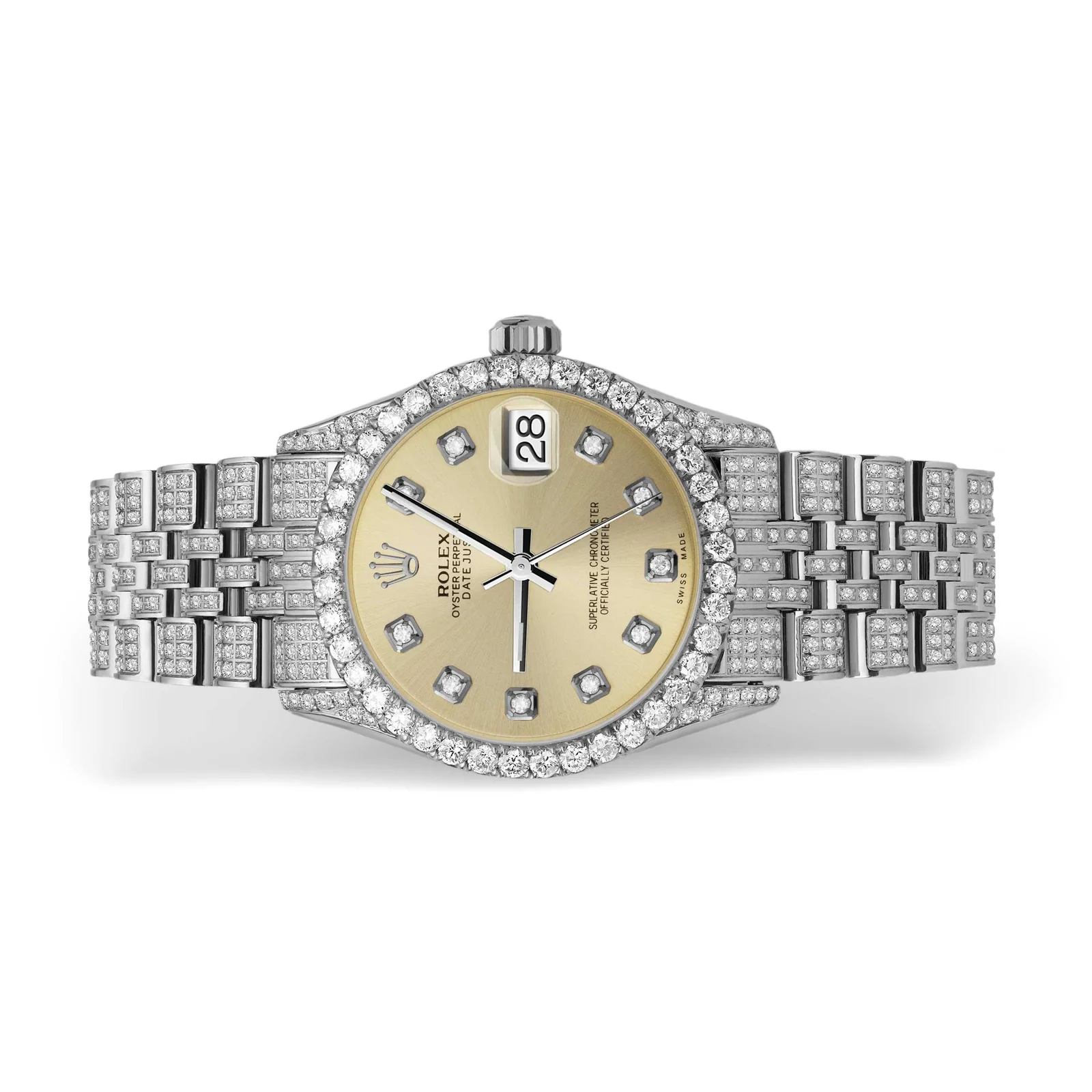 Rolex Datejust Diamond Bezel Watch 31mm Champagne Dial | 6.75ct - Image 2