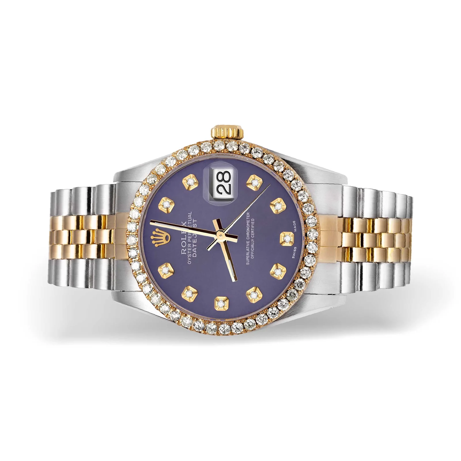 Rolex Datejust Diamond Bezel Watch 36mm Blue Dial | 2.10ct - Image 3
