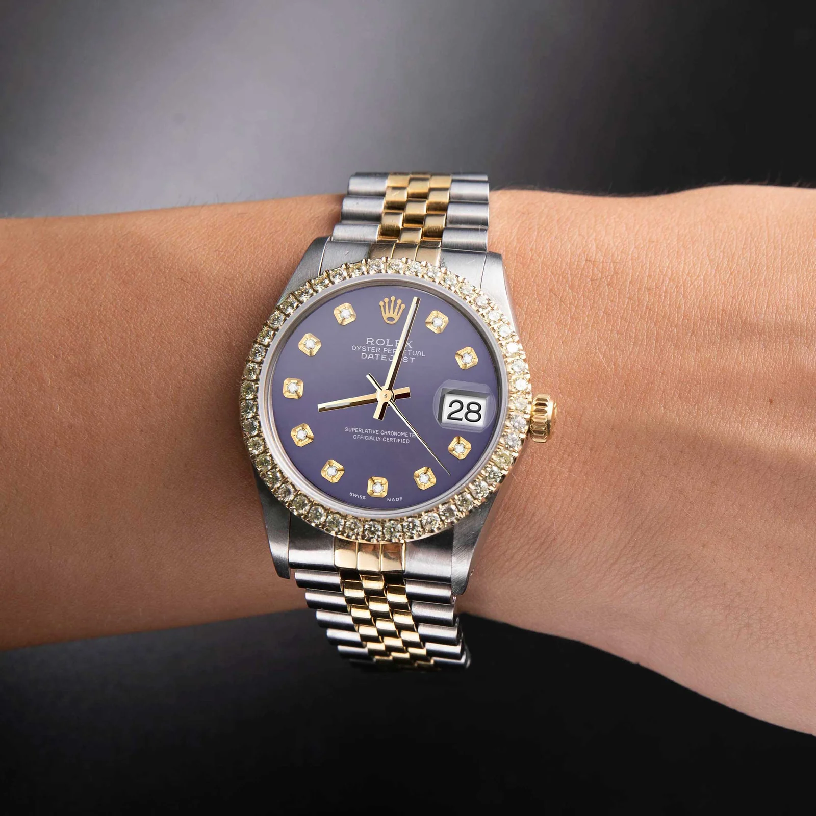 Rolex Datejust Diamond Bezel Watch 36mm Blue Dial | 2.10ct - Image 5
