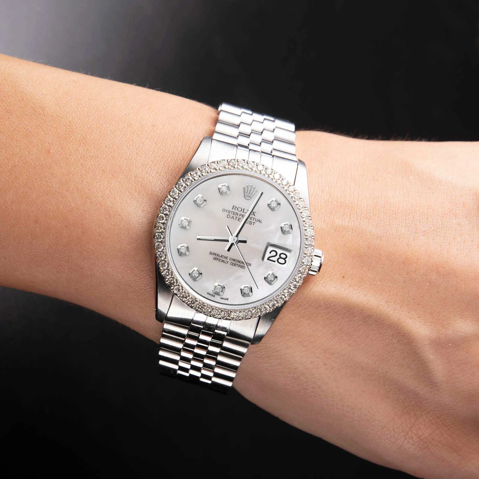 Rolex Datejust Diamond Bezel Watch 36mm Mother of Pearl Dial | 1.25ct - Image 5