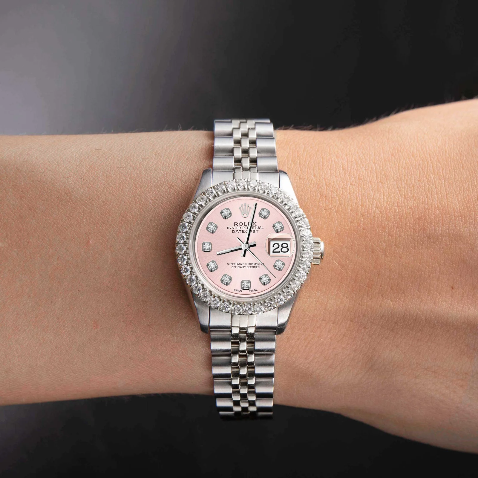 Rolex Datejust Diamond Bezel Watch 26mm Pink Dial | 1.25ct - Image 2