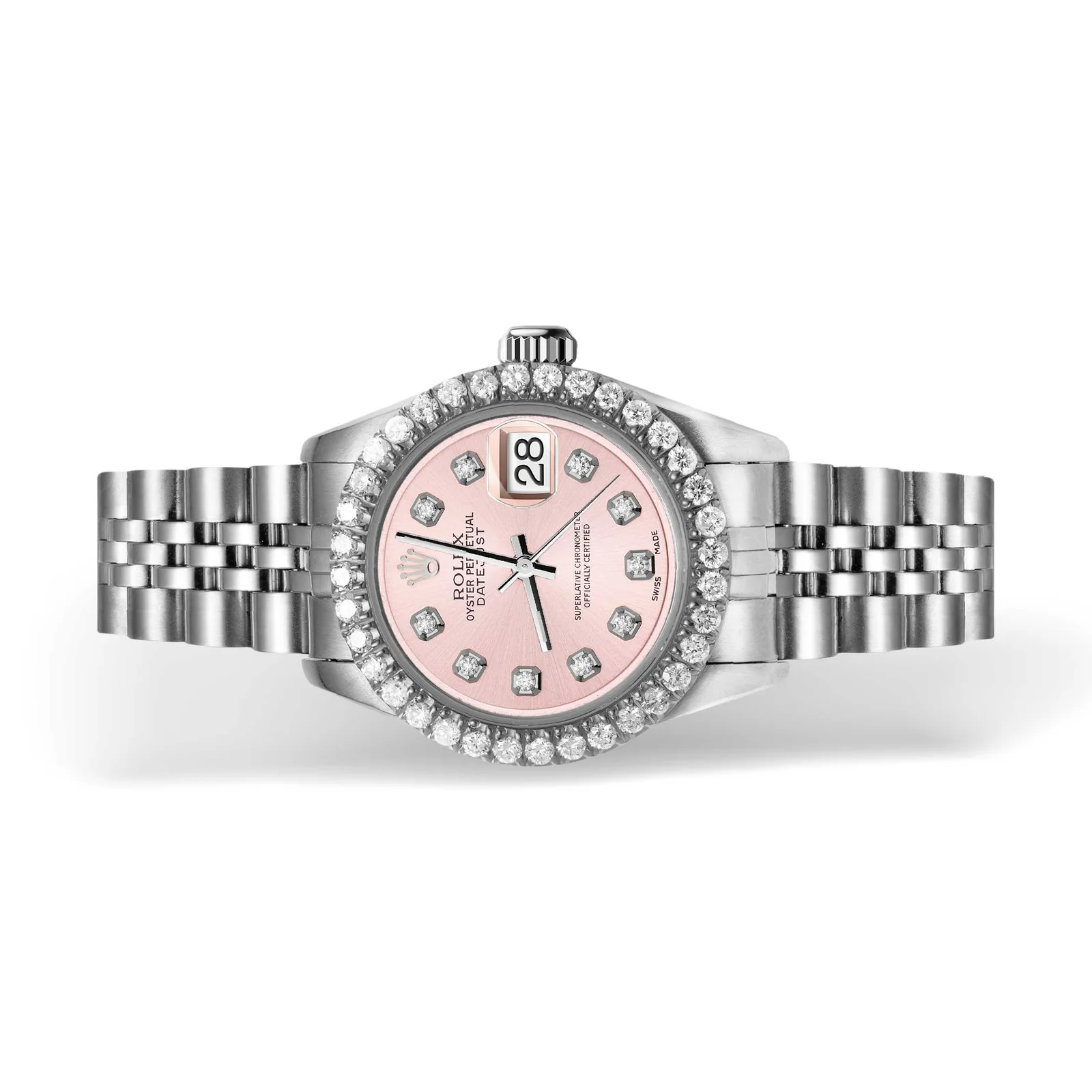 Rolex Datejust Diamond Bezel Watch 26mm Pink Dial | 1.25ct - Image 4