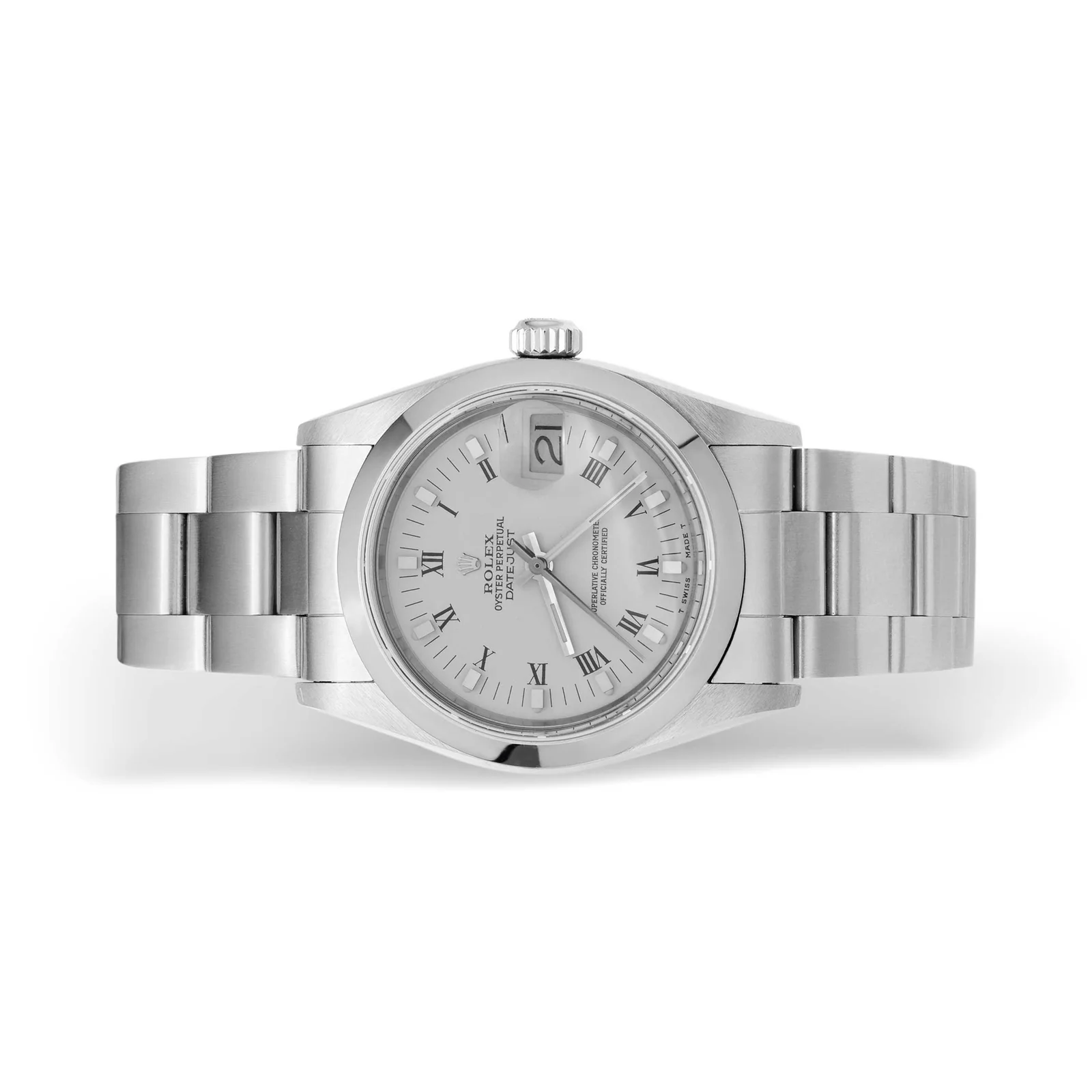 Rolex Datejust 6824 Smooth Bezel Watch 31mm White Dial - Image 3