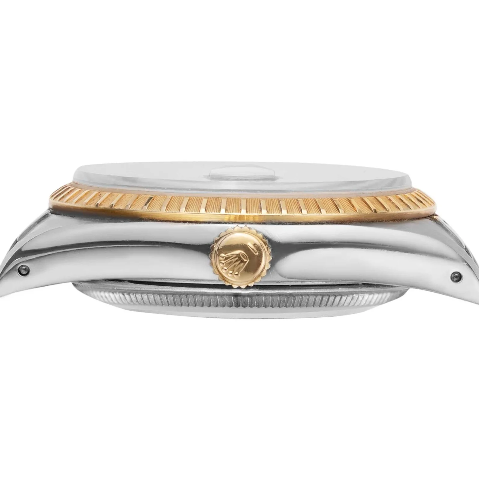 Women's Rolex Date 15223 Fluted Bezel Watch 34mm Champagne Dial - Image 2