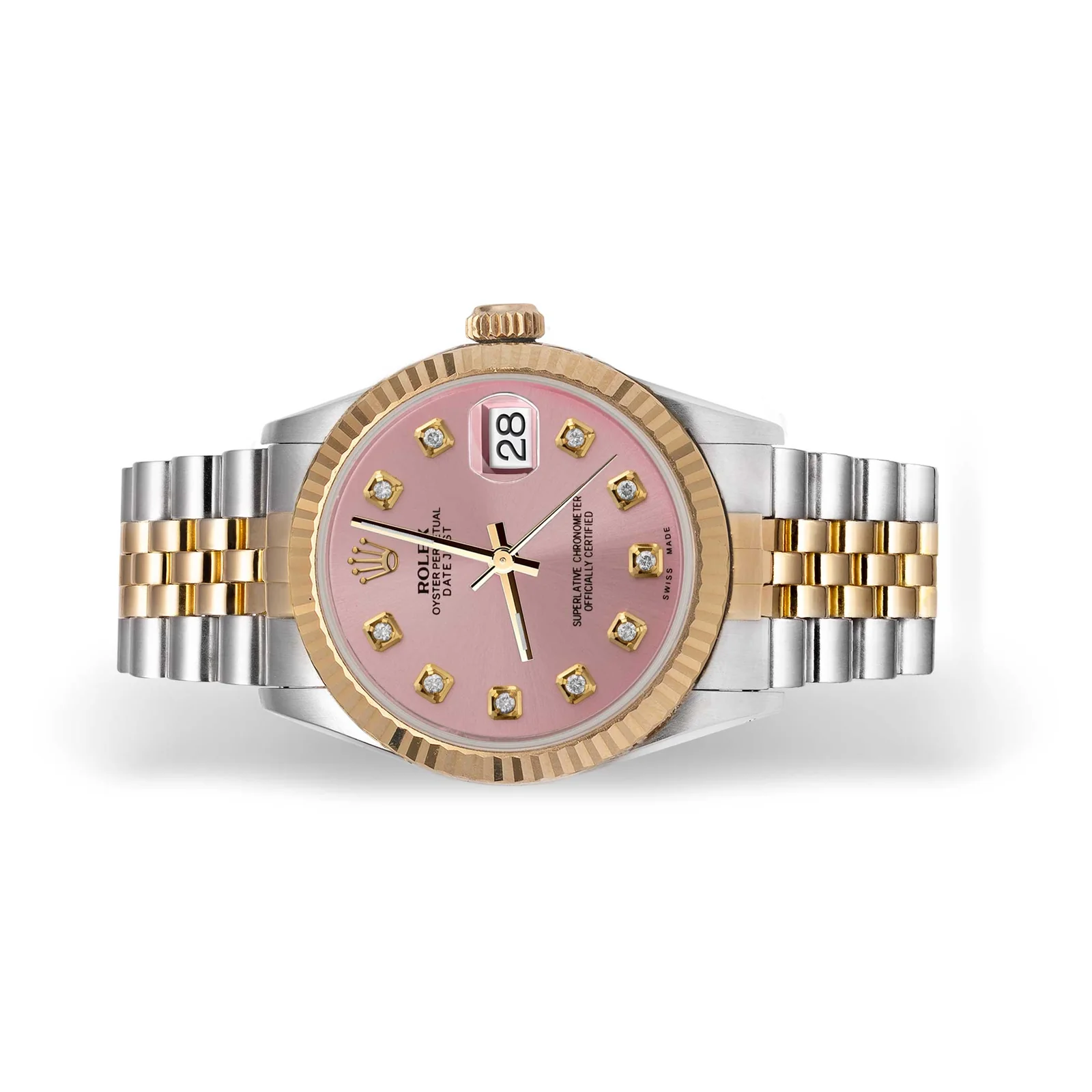 Rolex Datejust 16013 Fluted Bezel Watch 36mm Pink Diamond Dial - Image 4