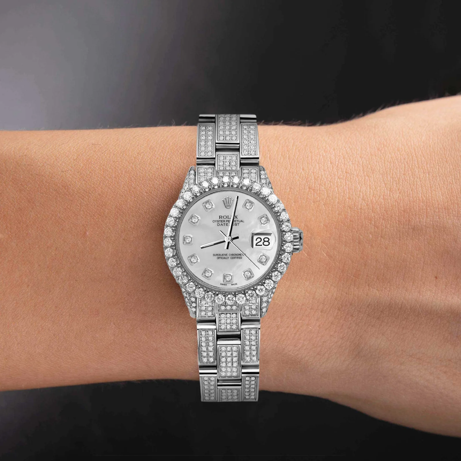 Rolex Datejust Diamond Bezel Watch 26mm Mother of Pearl Dial | 6.70ct - Image 2