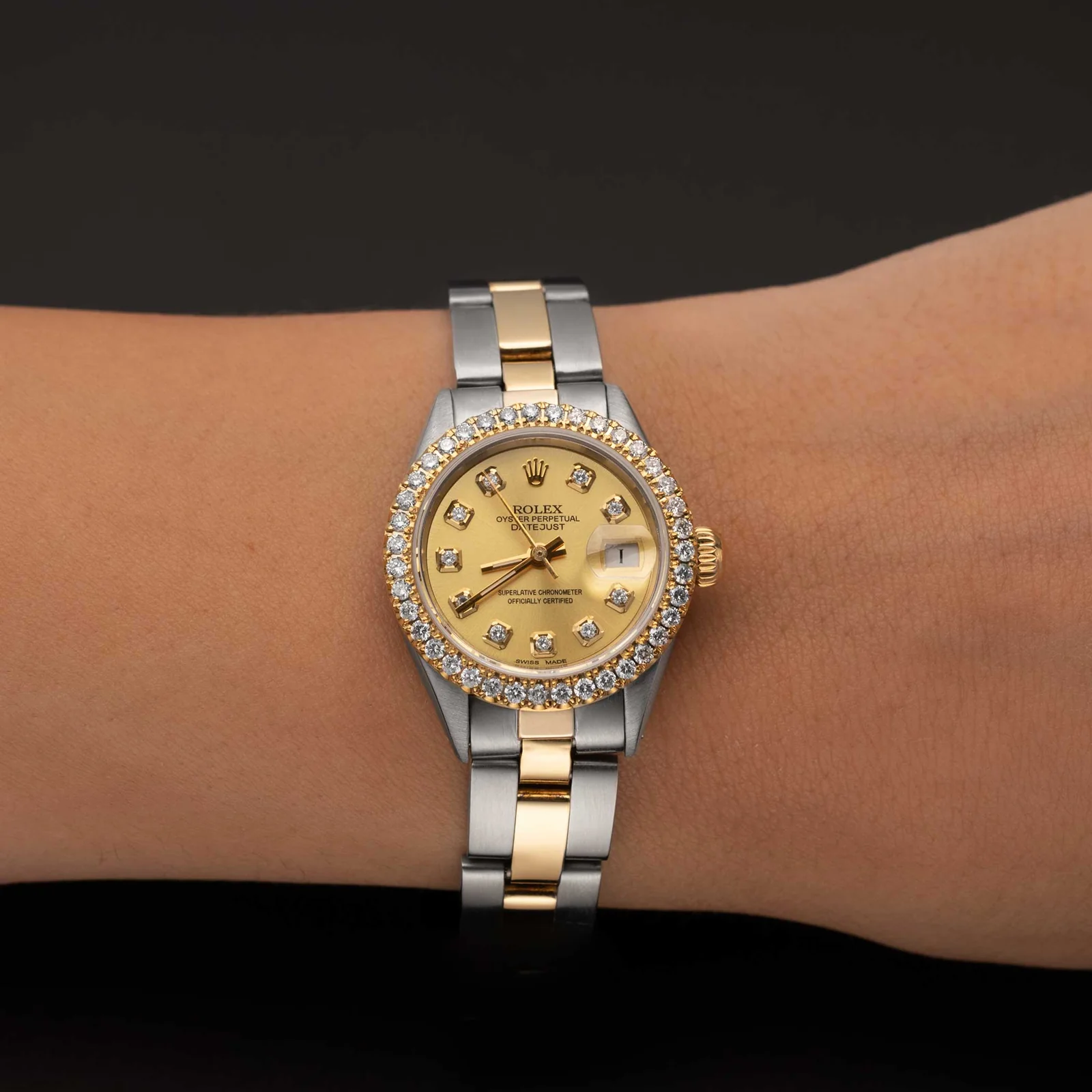 Rolex Datejust Diamond Bezel Watch 26mm Champagne Dial | 1.25ct - Image 2