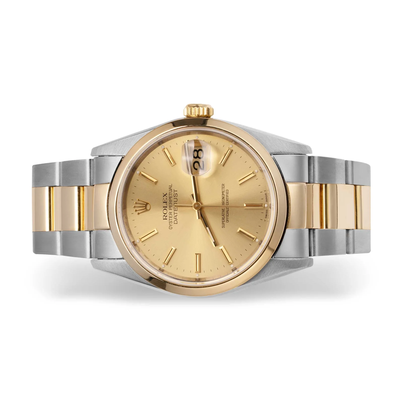 Rolex Datejust 16203 Smooth Bezel Watch 36mm Champagne Dial - Image 2