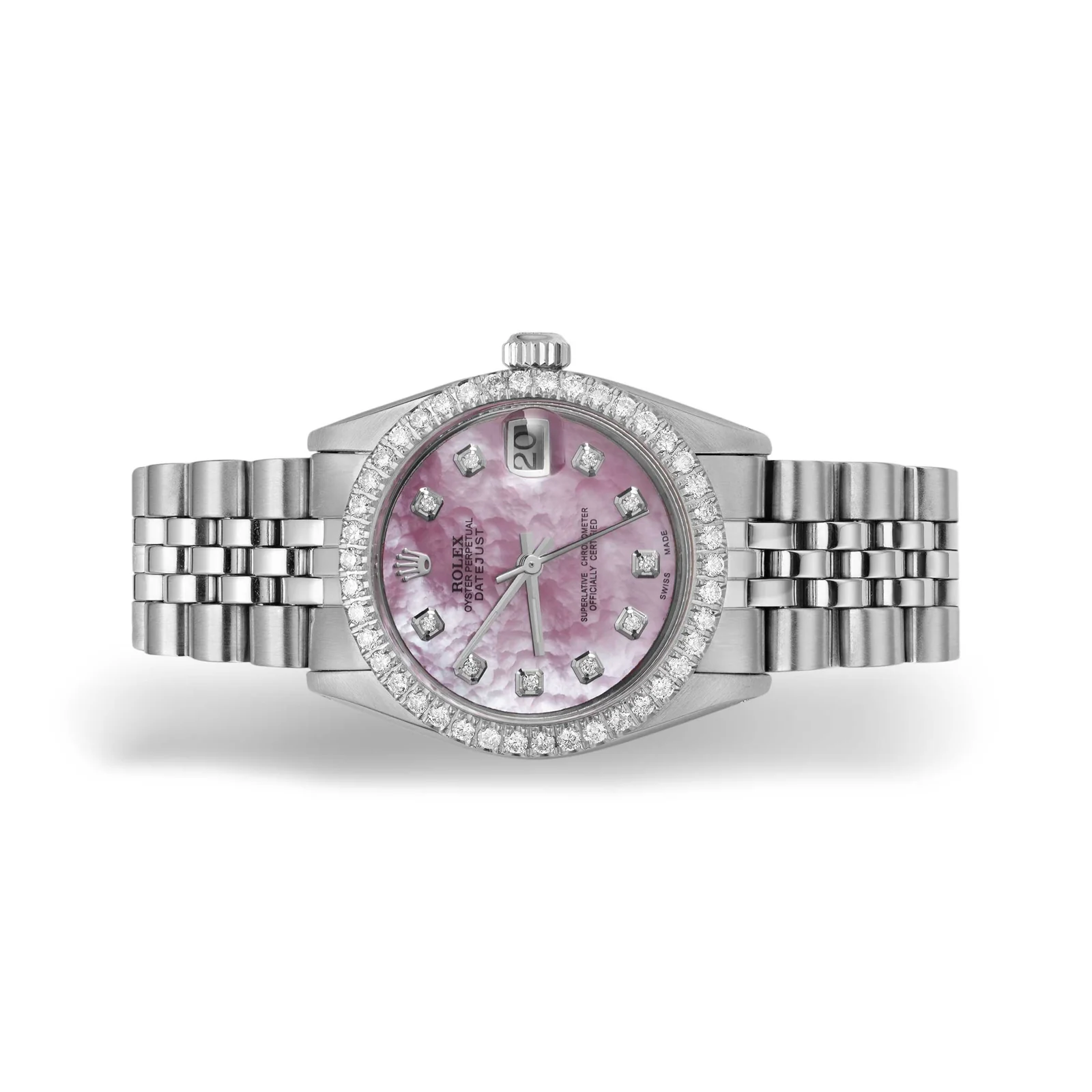 Rolex Datejust Diamond Bezel Watch 31mm Pink Mother of Pearl Dial | 1.30ct - Image 4
