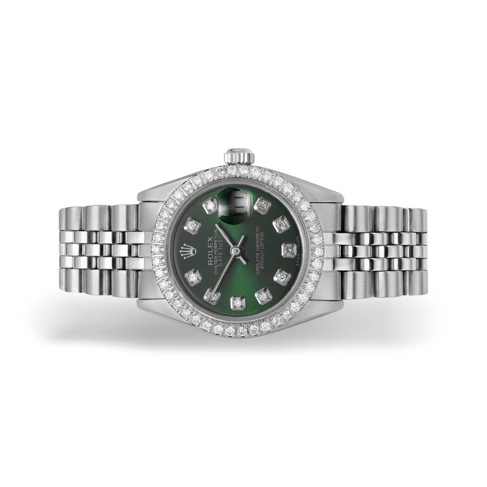Rolex Datejust Diamond Bezel Watch 31mm Green Dial | 1.30ct - Image 4