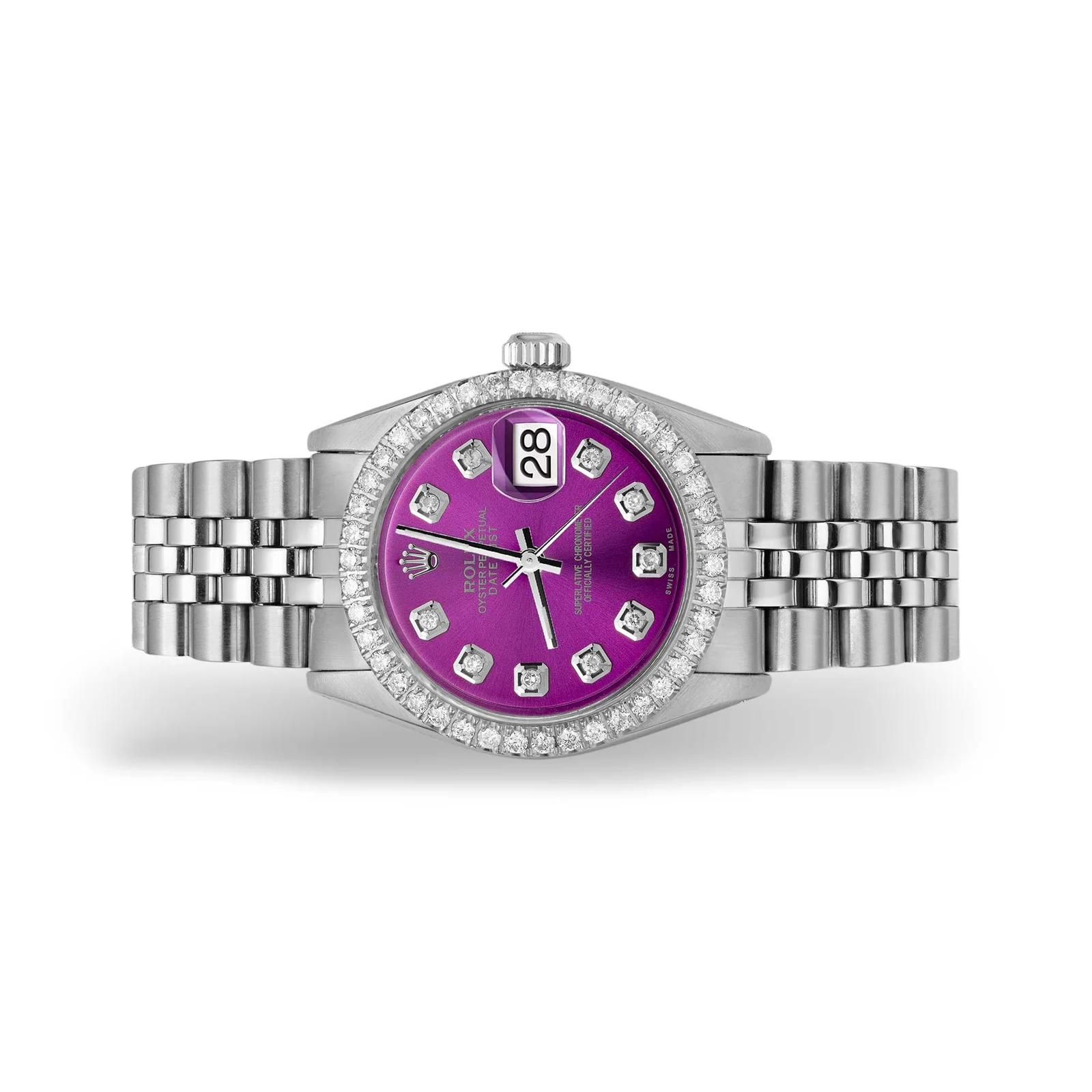 Rolex Datejust Diamond Bezel Watch 31mm Purple Dial | 1.30ct - Image 4