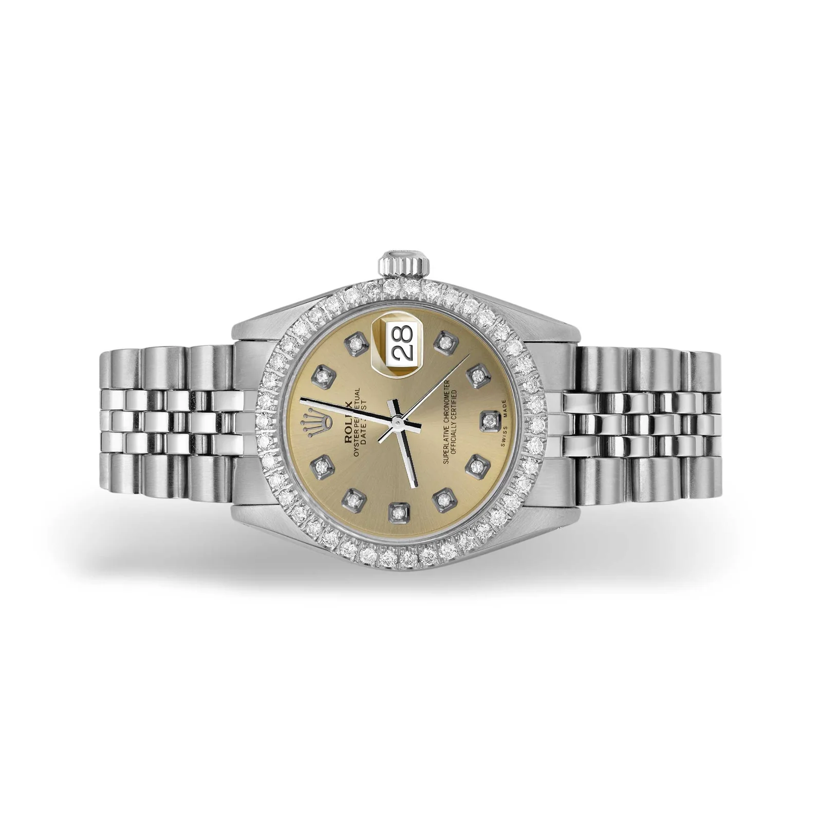 Rolex Datejust Diamond Bezel Watch 31mm Champagne Dial | 1.30ct - Image 4