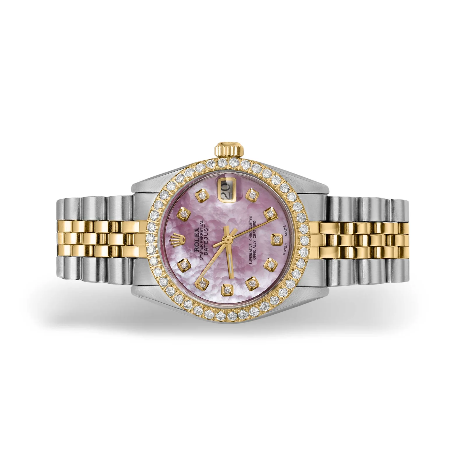 Rolex Datejust Diamond Bezel Watch 31mm Pink Mother of Pearl Dial | 1.30ct - Image 4