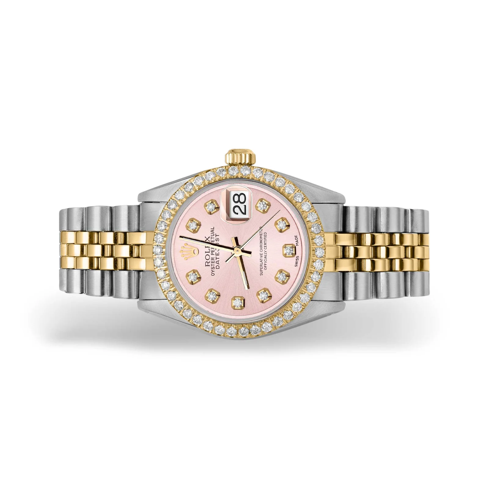 Rolex Datejust Diamond Bezel Watch 31mm Pink Dial | 1.30ct - Image 4