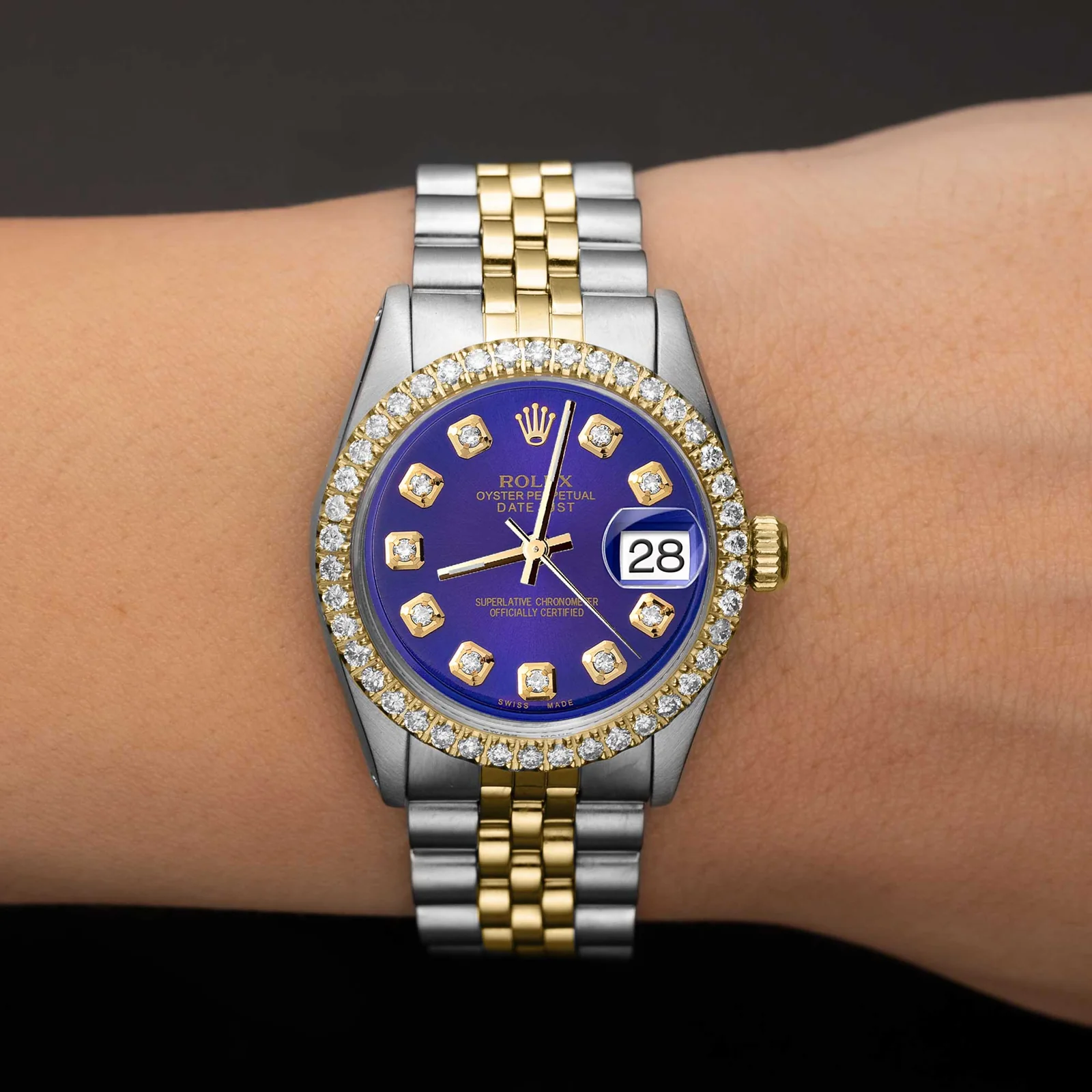 Rolex Datejust Diamond Bezel Watch 31mm Midnight Blue Dial | 1.30ct - Image 2