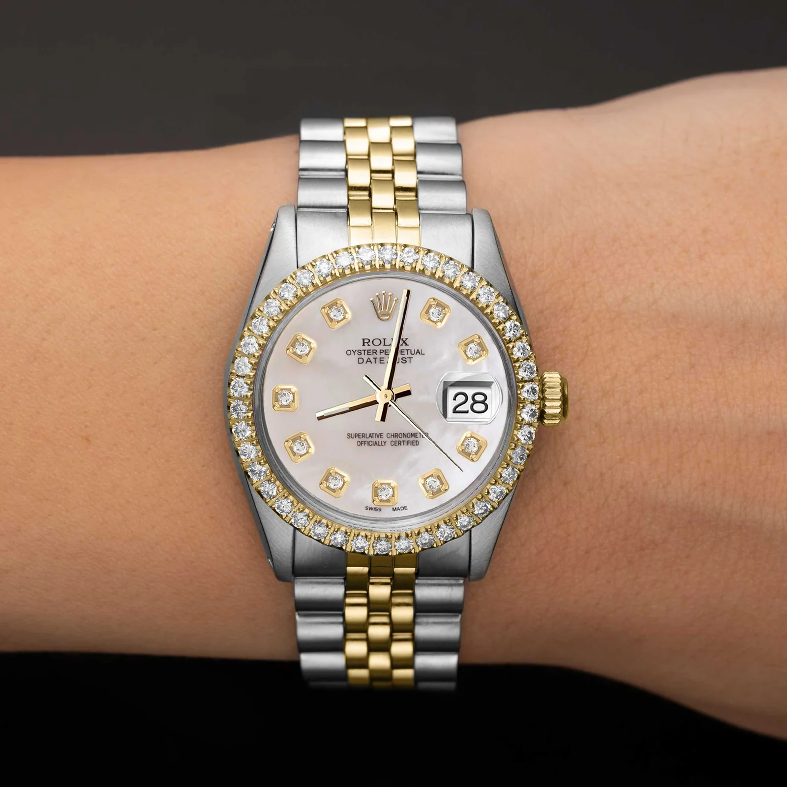 Rolex Datejust Diamond Bezel Watch 31mm Mother of Pearl Dial | 1.30ct - Image 2