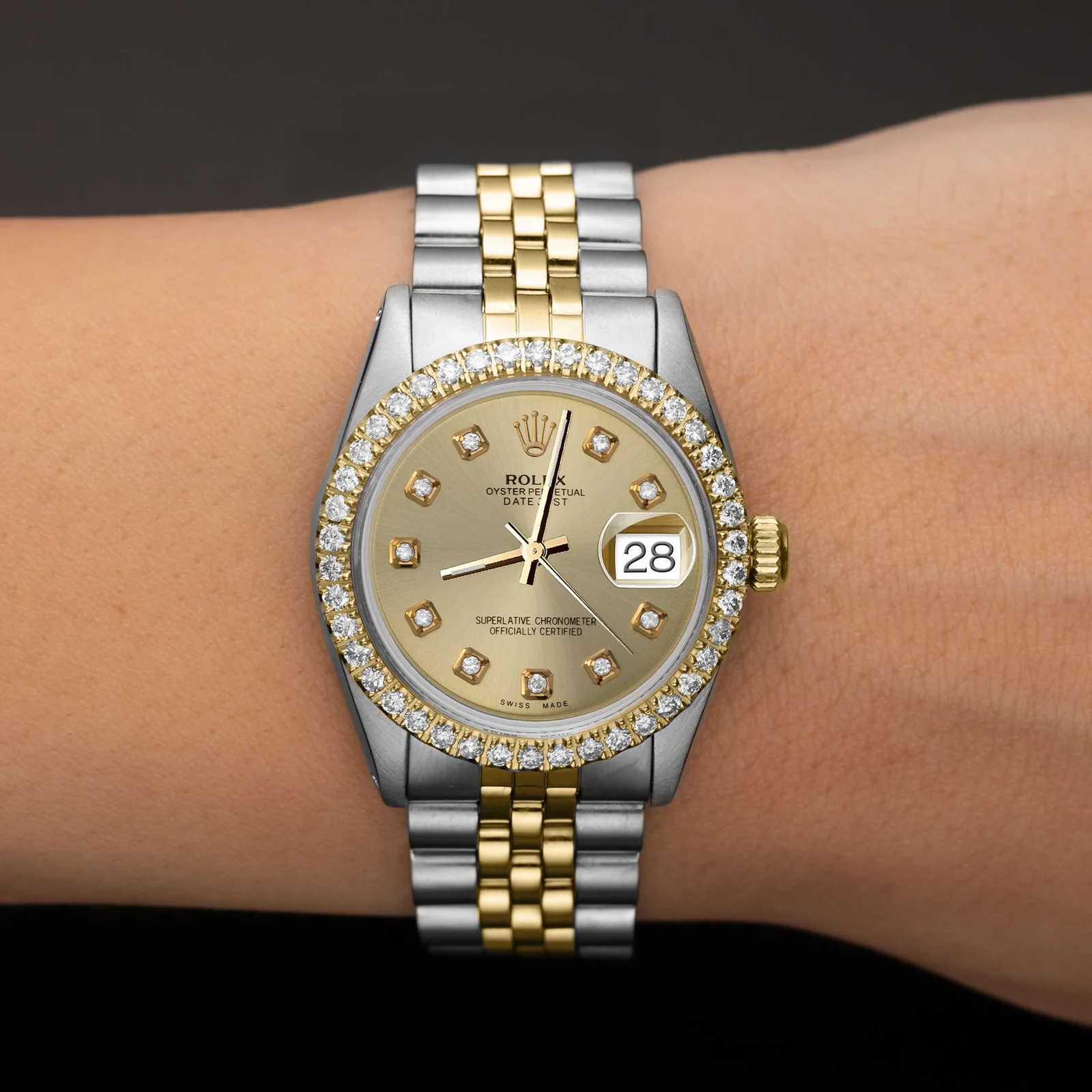 Rolex Datejust Diamond Bezel Watch 31mm Champagne Dial | 1.30ct - Image 2