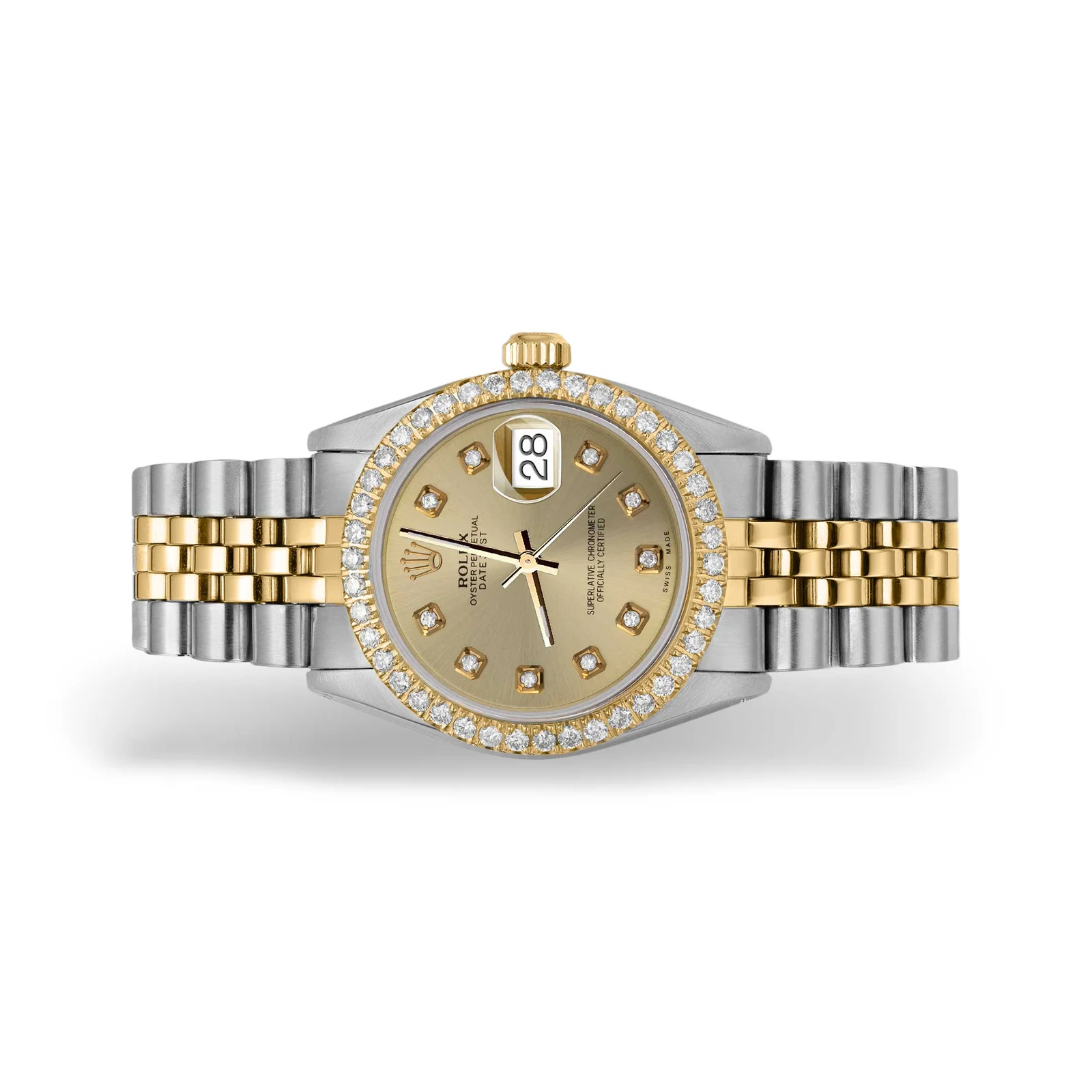Rolex Datejust Diamond Bezel Watch 31mm Champagne Dial | 1.30ct - Image 4