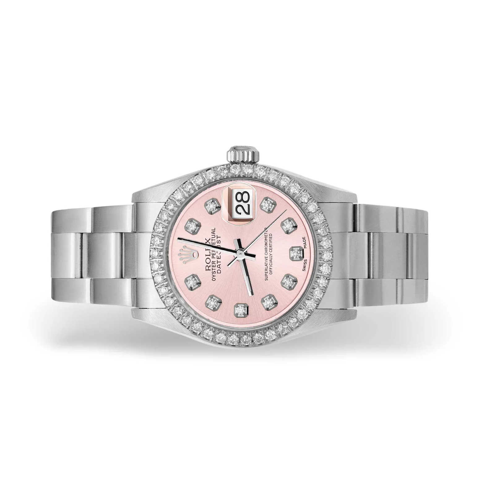 Rolex Datejust Diamond Bezel Watch 31mm Pink Dial | 1.30ct - Image 3