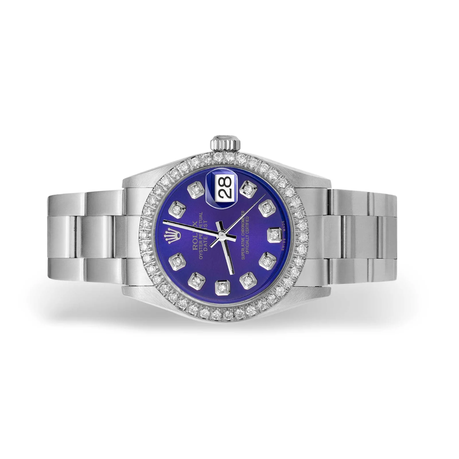 Rolex Datejust Diamond Bezel Watch 31mm Midnight Blue Dial | 1.30ct - Image 3