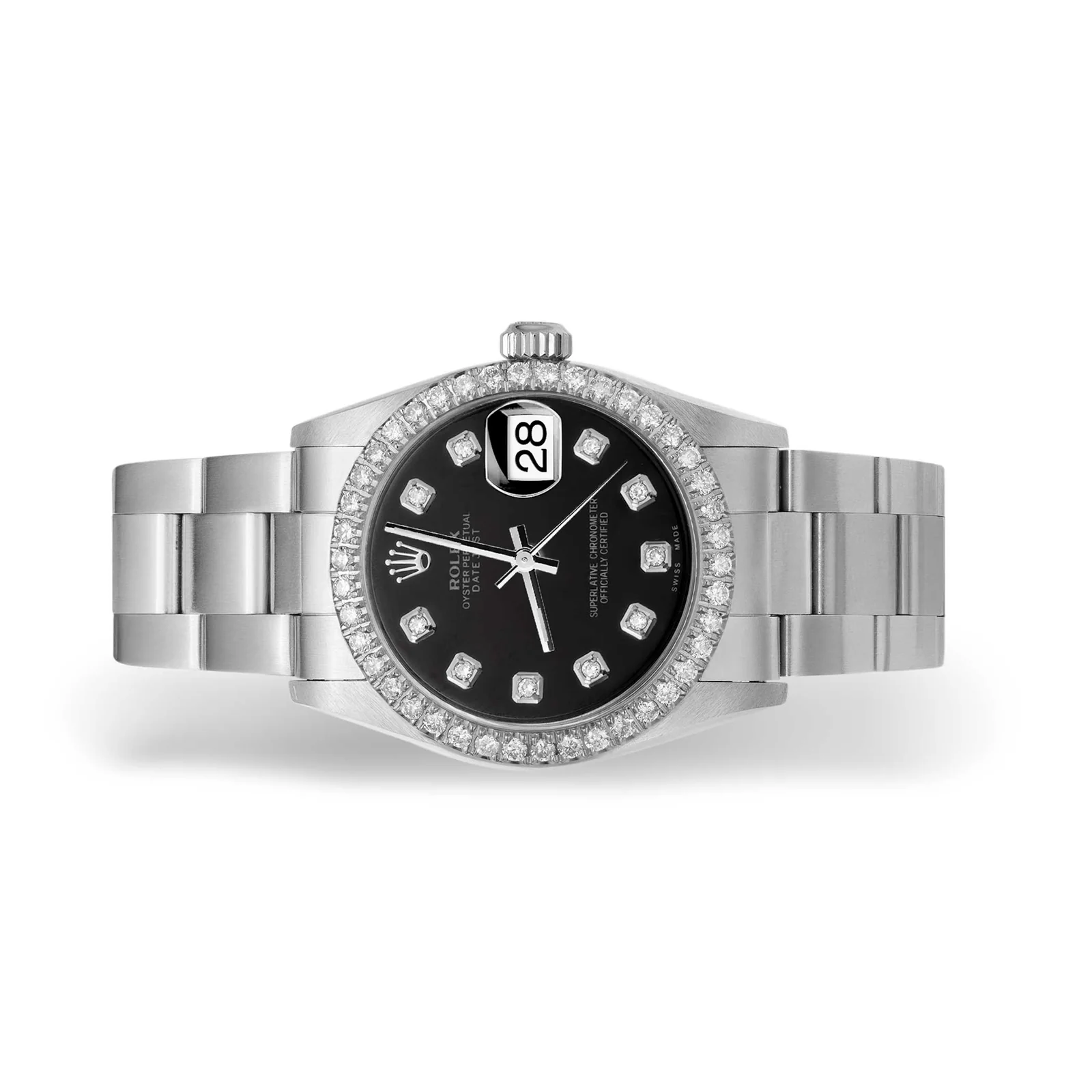 Rolex Datejust Diamond Bezel Watch 31mm Black Dial | 1.30ct - Image 3