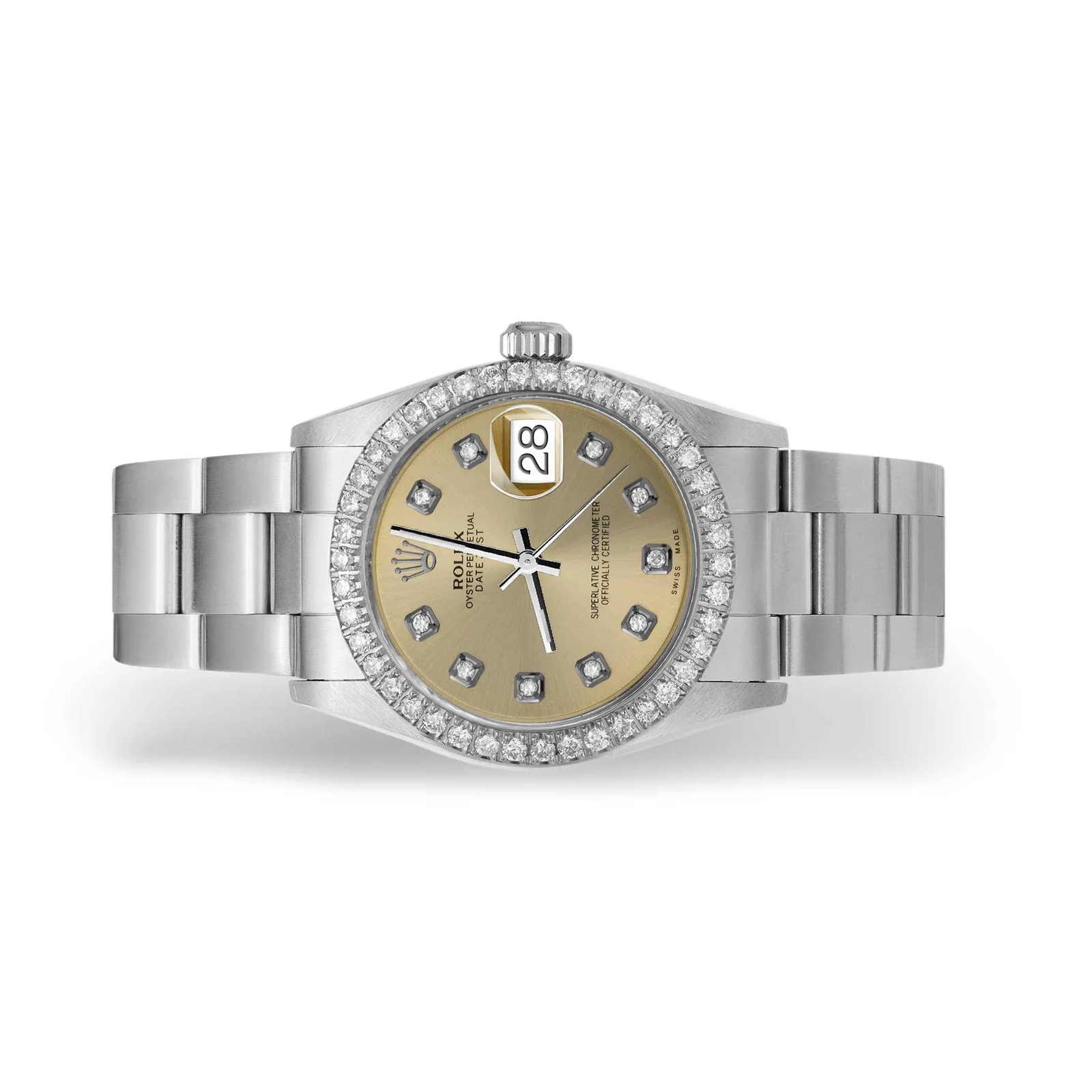 Rolex Datejust Diamond Bezel Watch 31mm Champagne Dial | 1.30ct - Image 3
