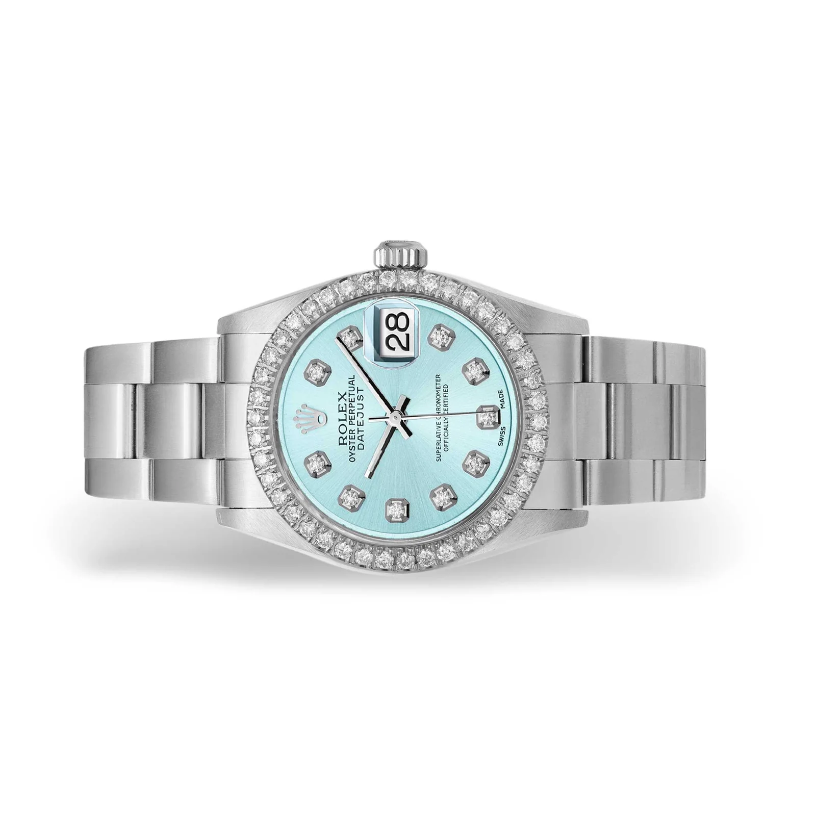 Rolex Datejust Diamond Bezel Watch 31mm Ice Blue Dial | 1.30ct - Image 3