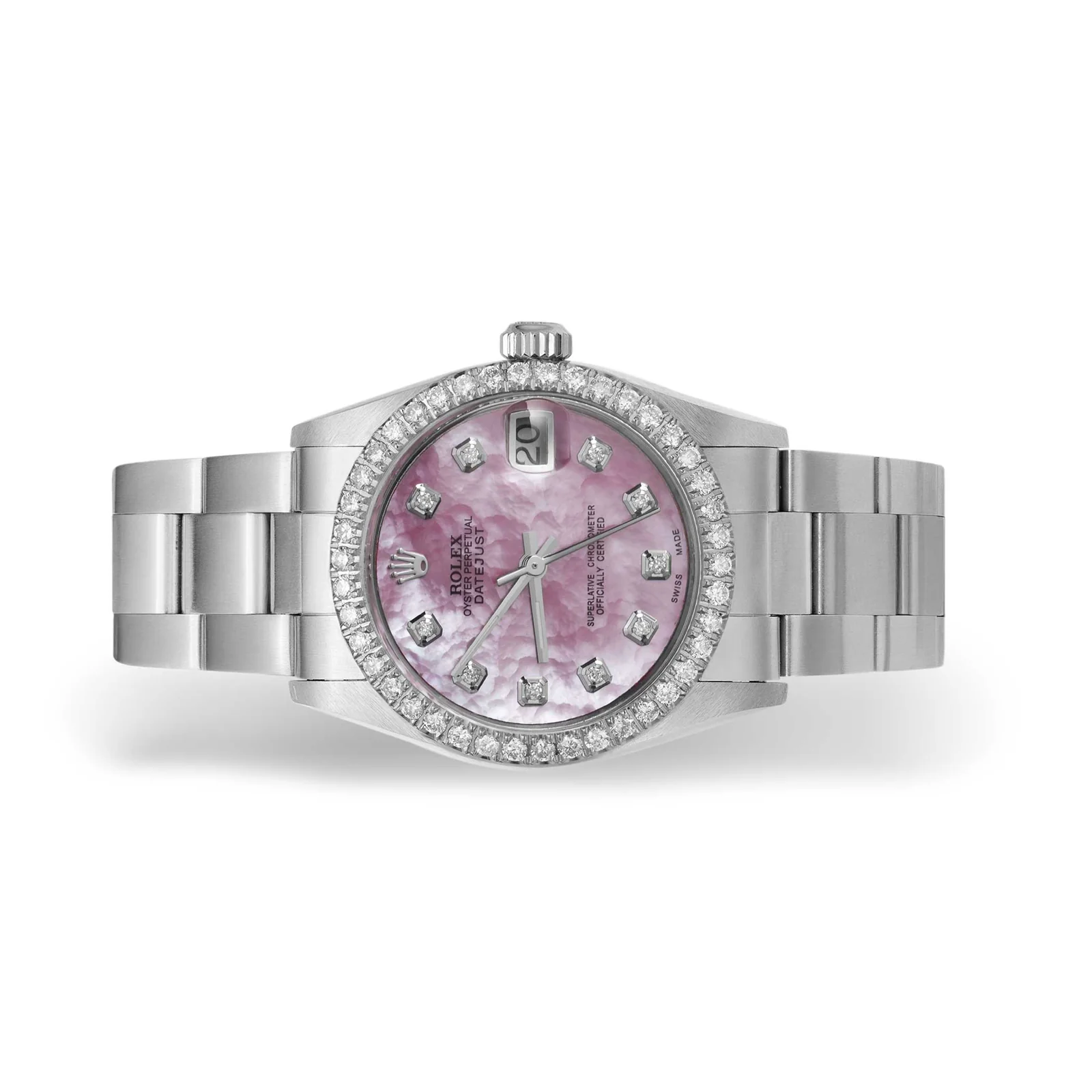 Rolex Datejust Diamond Bezel Watch 31mm Pink Mother of Pearl Dial | 1.30ct - Image 3