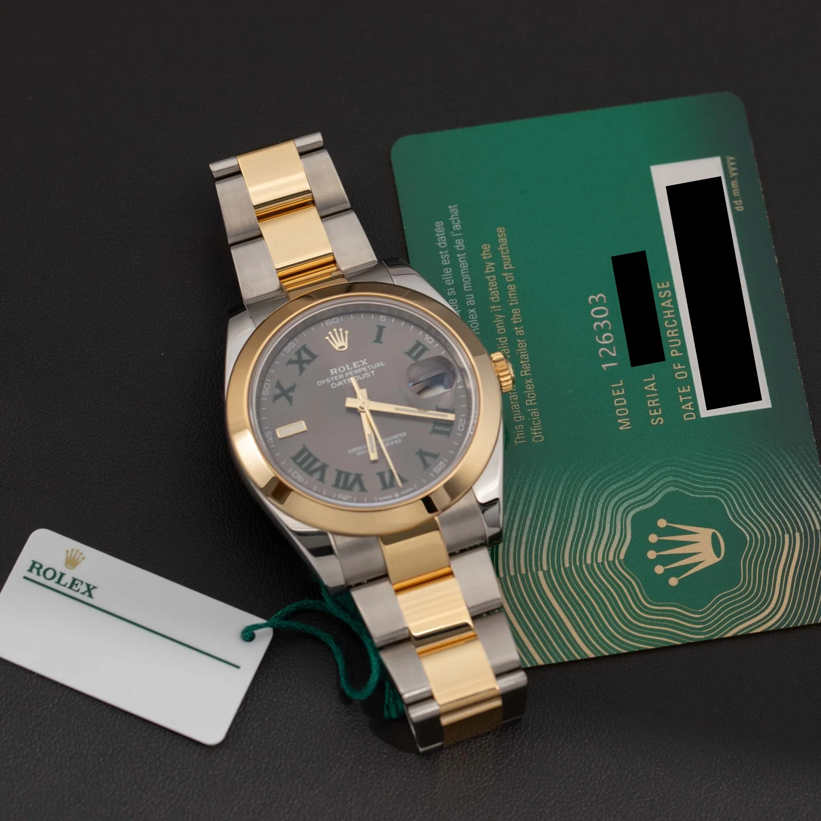 Rolex Datejust 41mm 126303 Watch Wimbledon Gray Green Dial - Image 6