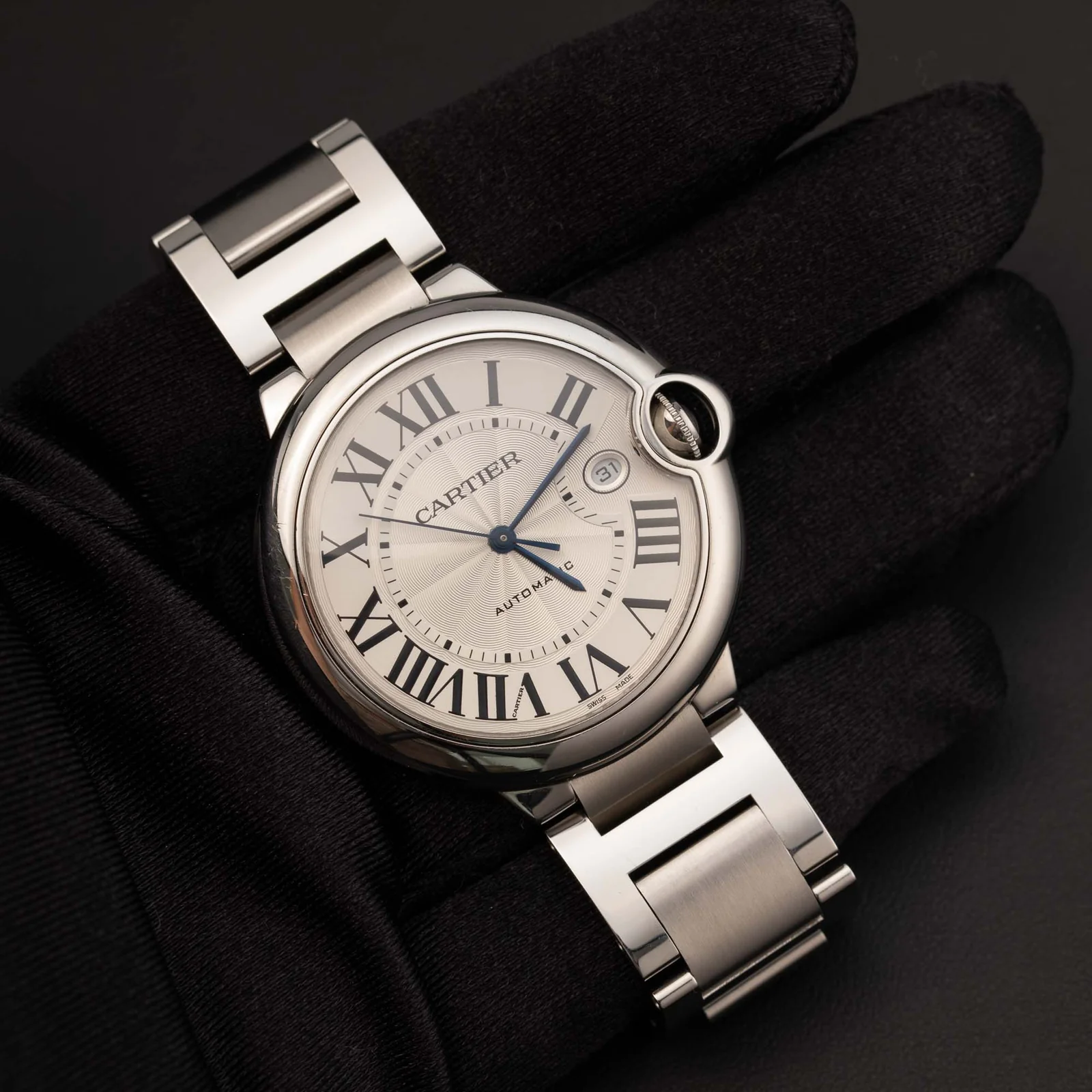 Cartier Ballon Bleu 42mm Silver Roman Dial WSBB0049 Watch - Image 2