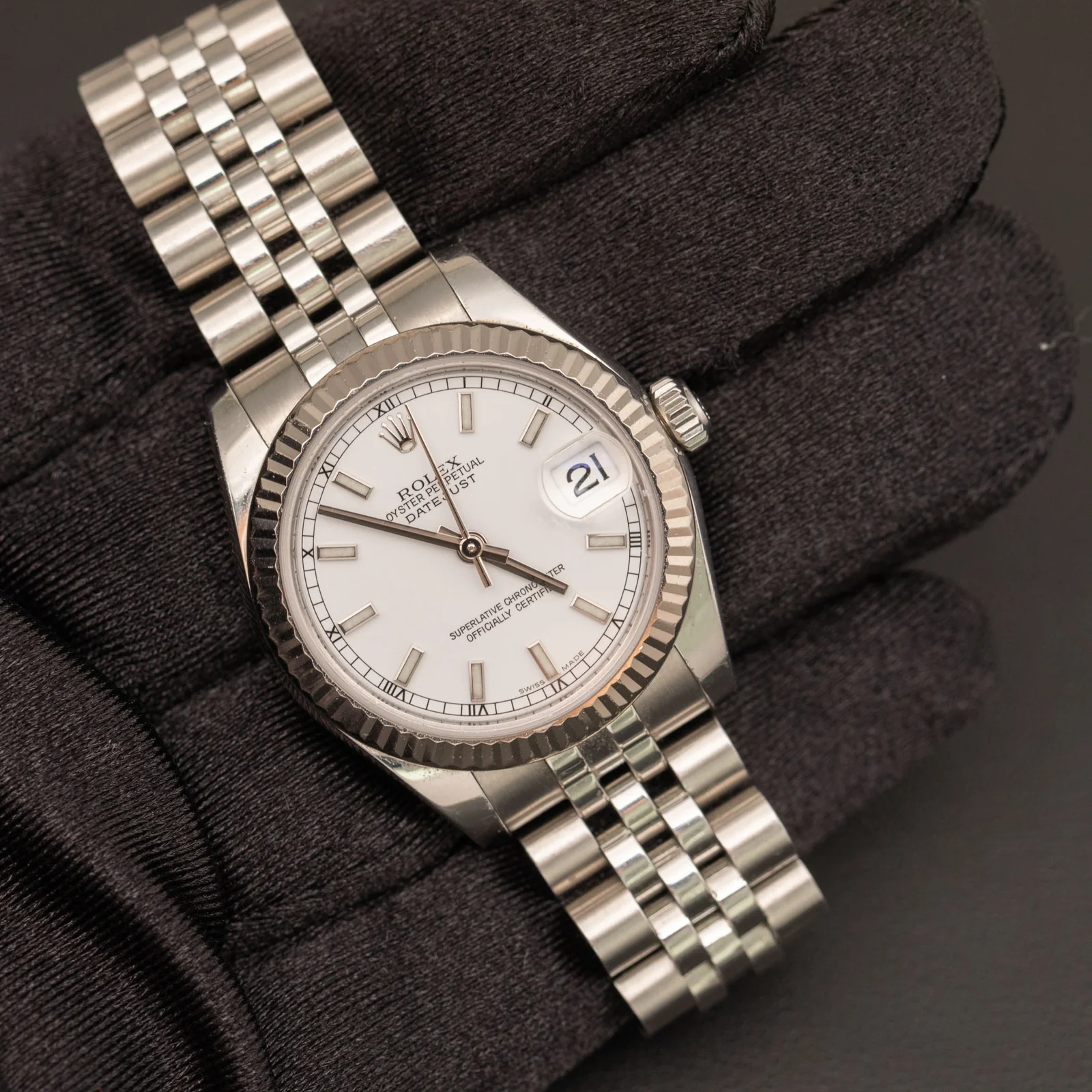 Rolex Datejust 178274 Fluted Bezel Watch 31mm White Index Dial - Image 2