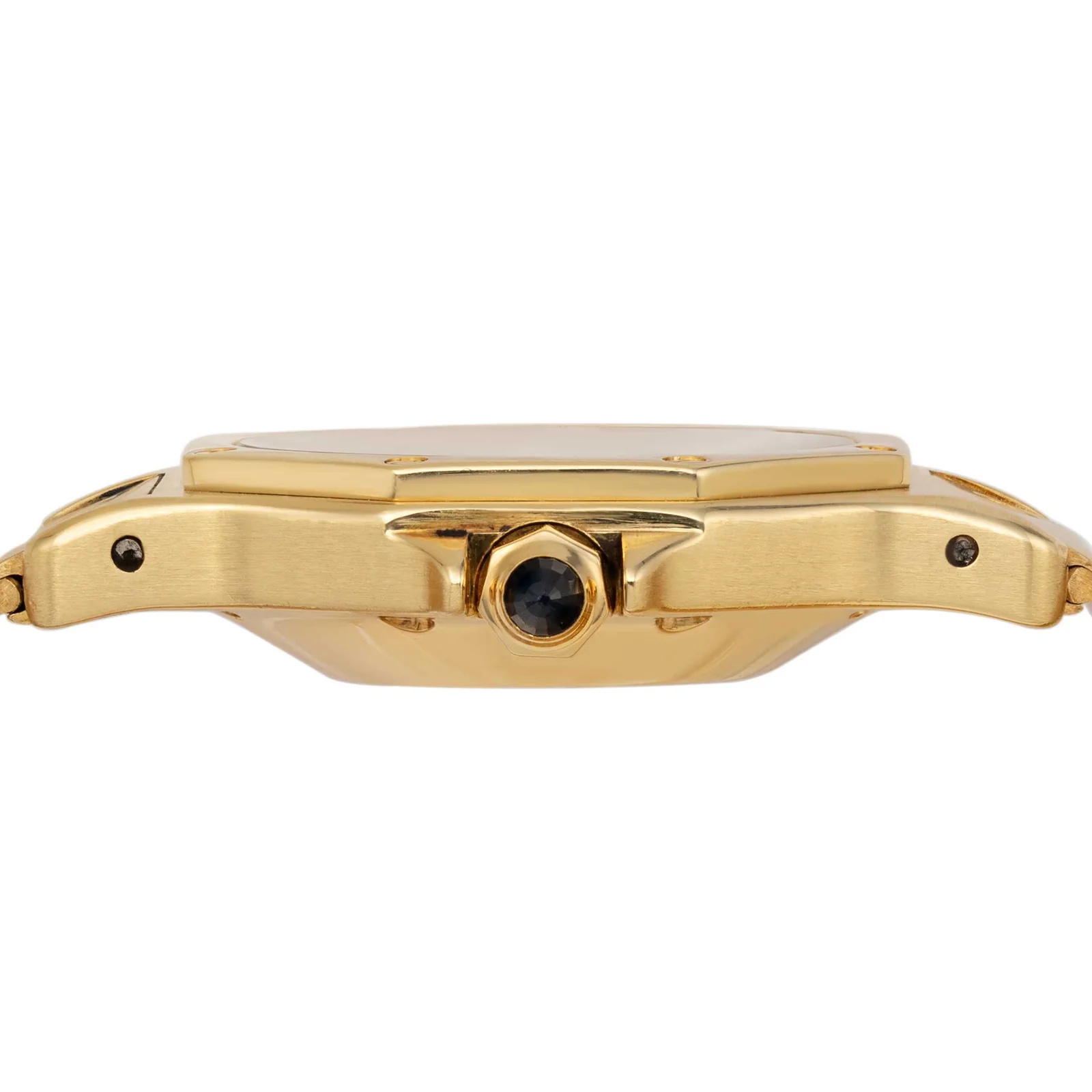 Cartier Santos Octagon 29mm 18K Yellow Gold White Roman Dial Watch 2966 - Image 6
