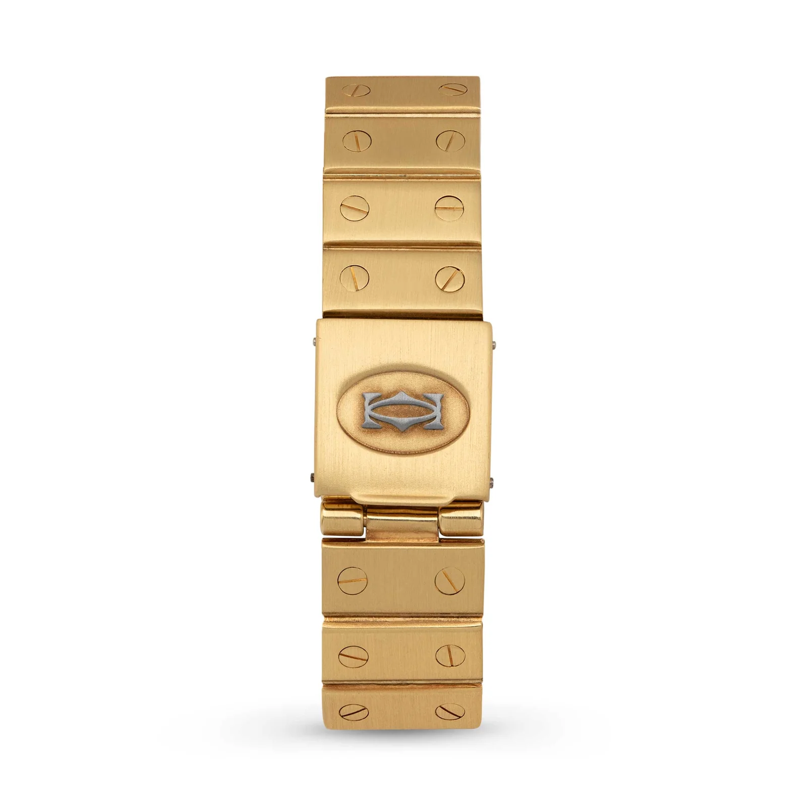 Cartier Santos Octagon 29mm 18K Yellow Gold White Roman Dial Watch 2966 - Image 7