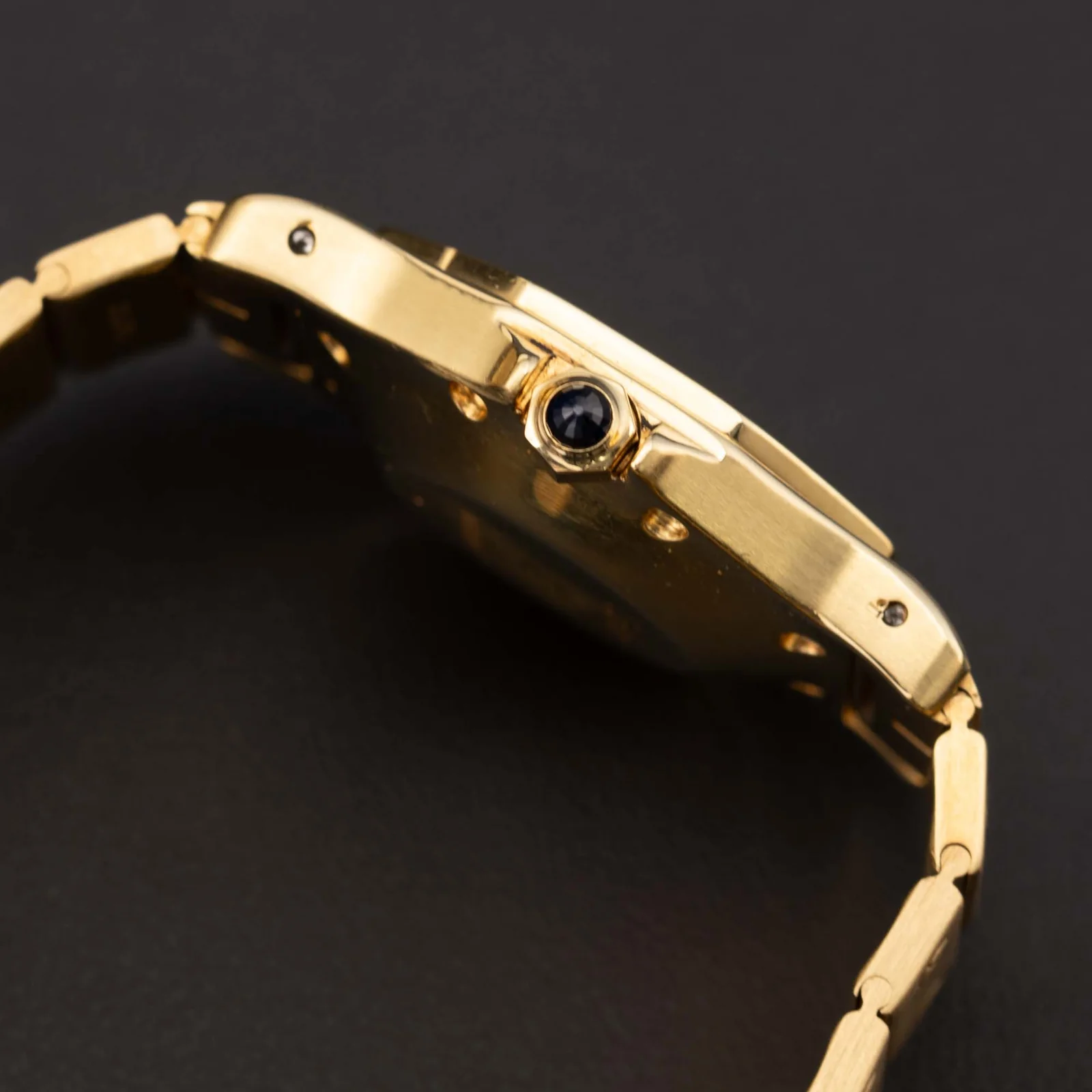 Cartier Santos Octagon 29mm 18K Yellow Gold White Roman Dial Watch 2966 - Image 3