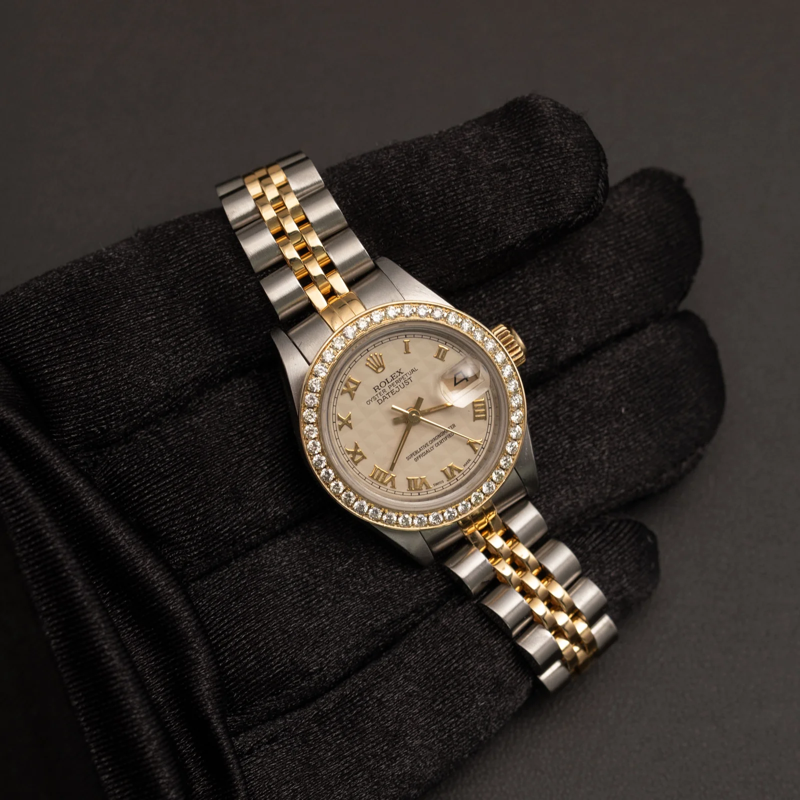 Rolex Datejust 69173 Diamond Bezel Watch 26mm Pyramid Roman Dial | 1.00ct - Image 2