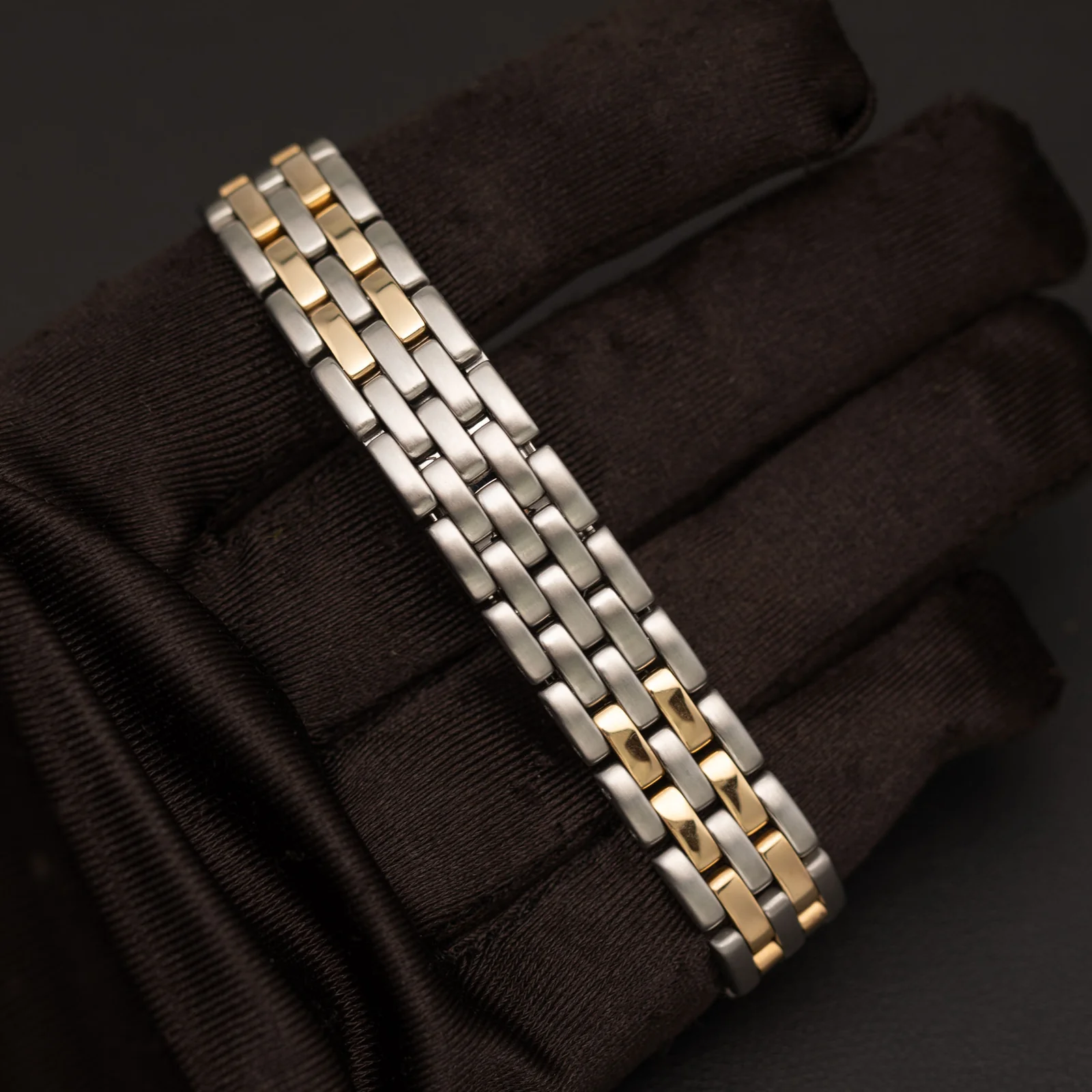 Panthere de Cartier Small Two-Row Watch 18K Gold & Steel - Image 5