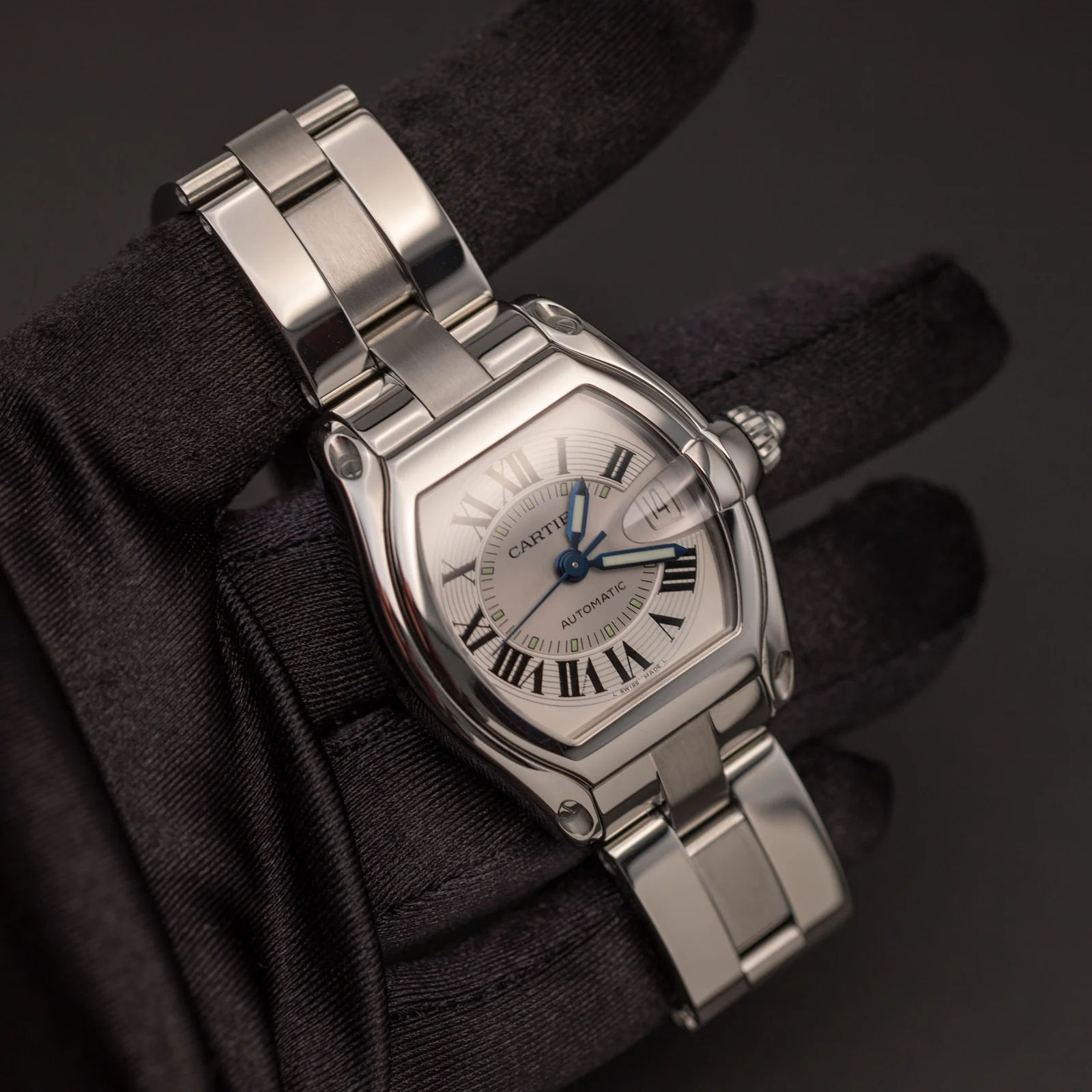 Cartier Roadster 37mm Roman Dial Watch Stainless Steel 2510 - Image 2