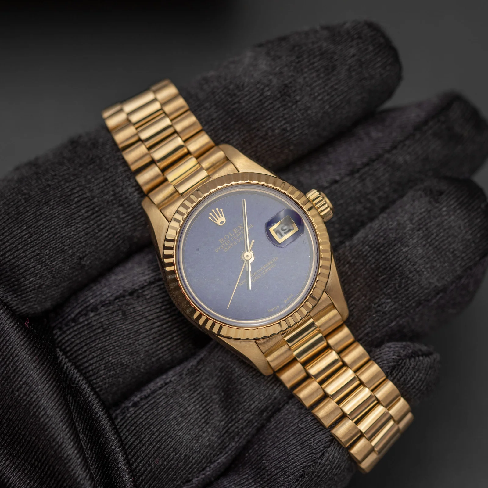 Presidential Rolex Datejust 69178 Fluted Bezel Watch 26mm Lapis Dial - Image 2