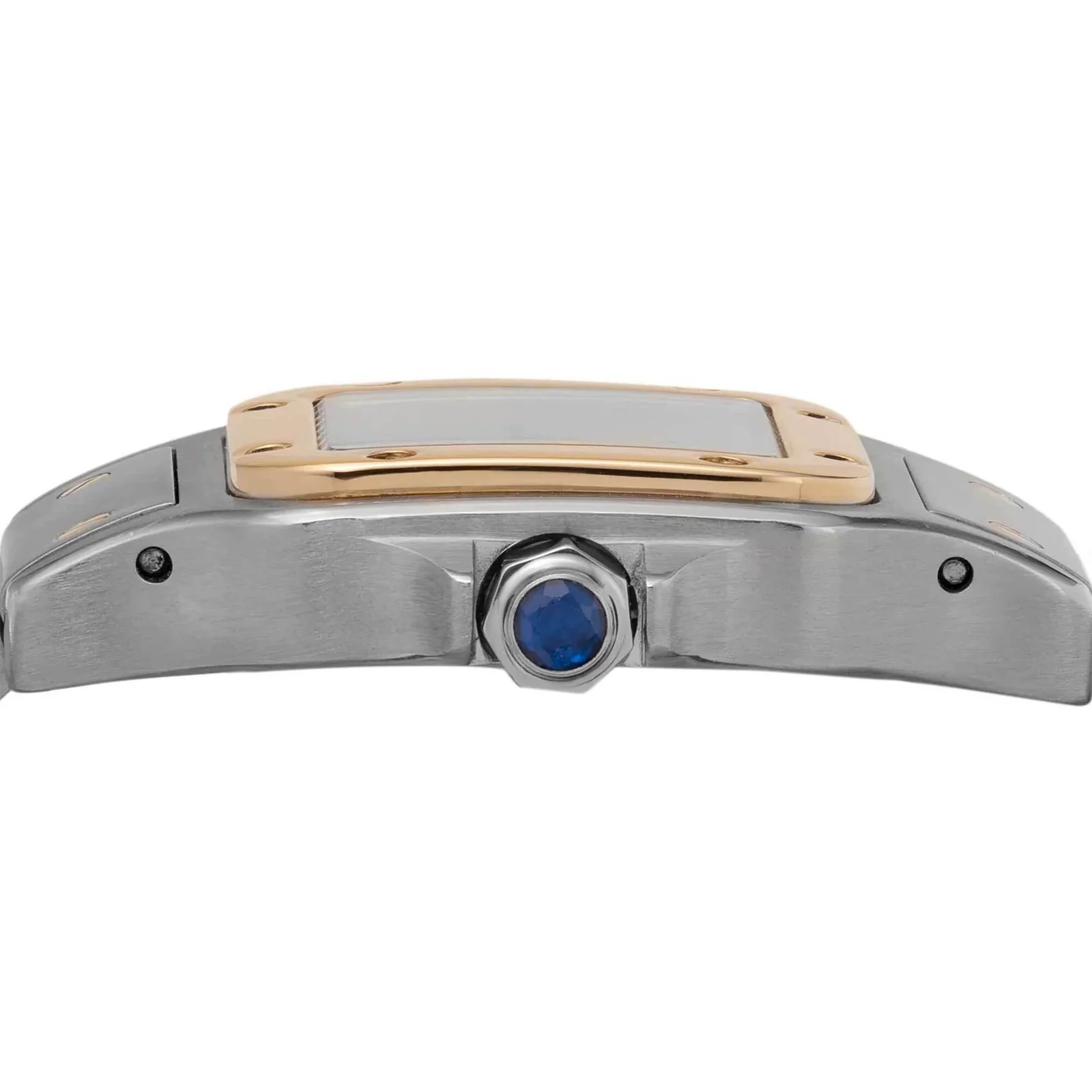 Santos de Cartier Galbée White Dial 29mm Gold & Stainless Steel Watch 1566 - Image 6