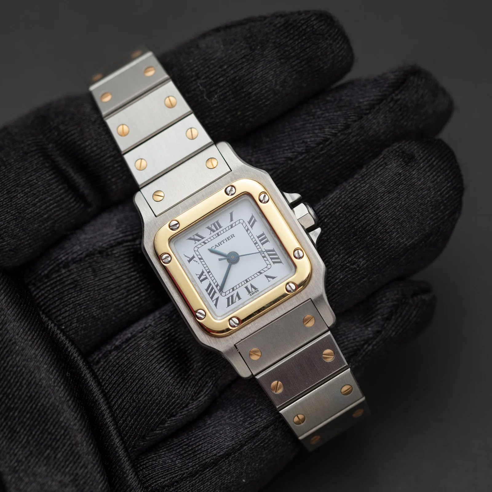 Santos de Cartier Galbée Small 24mm Gold & Stainless Steel Watch - Image 2