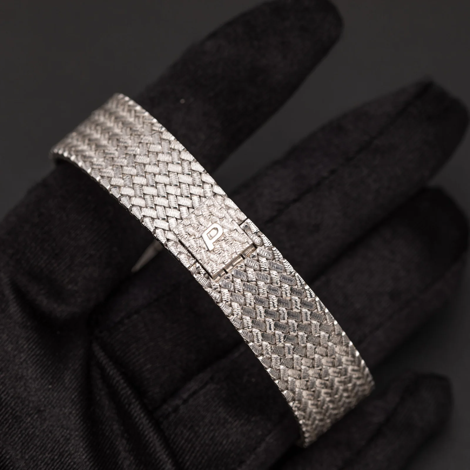 Piaget Vintage 9341 P5 18K White Gold Watch Malachite Dial - Image 5