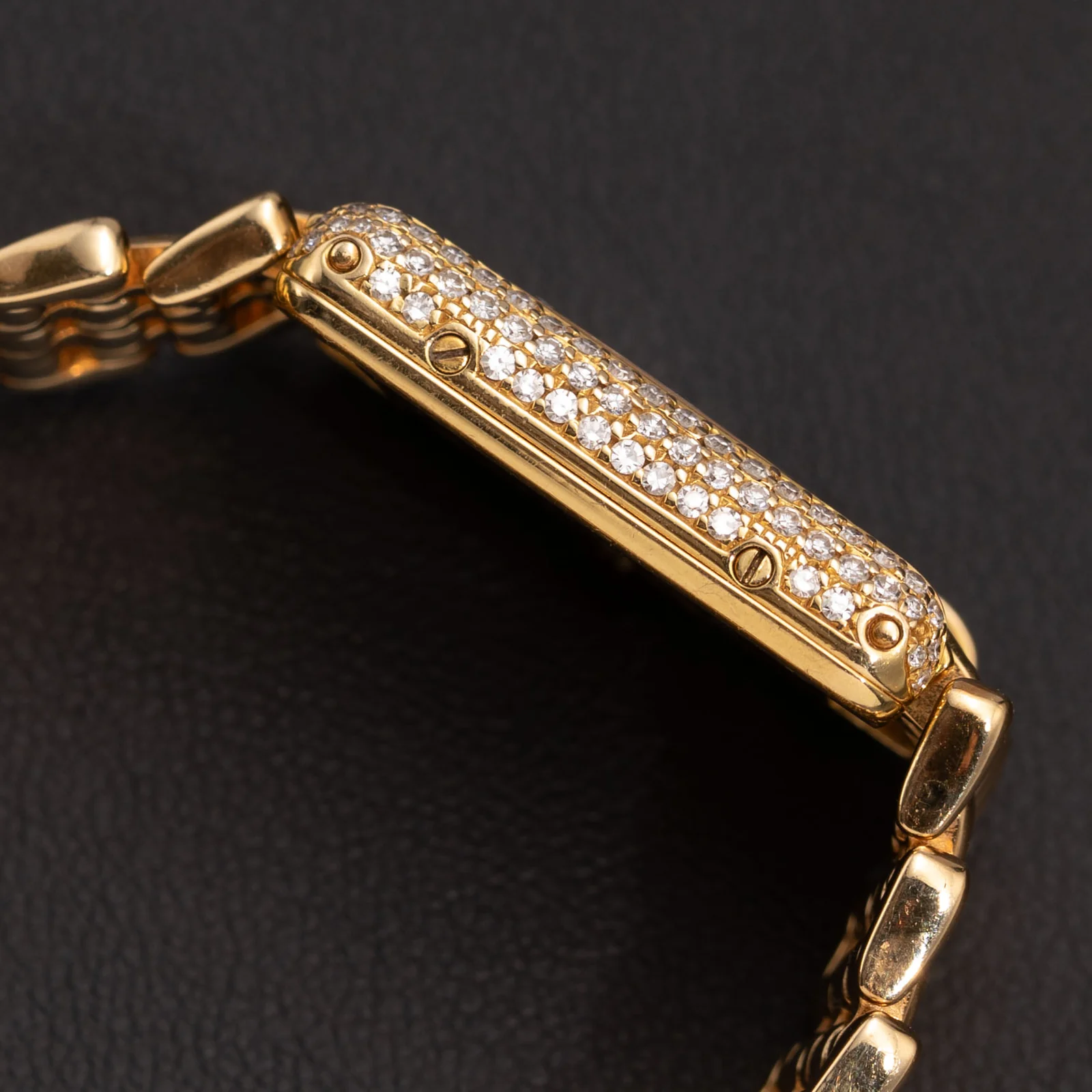 Cartier Tank Louis Factory Diamond Bezel 18K Yellow Gold Watch 8057 - Image 4