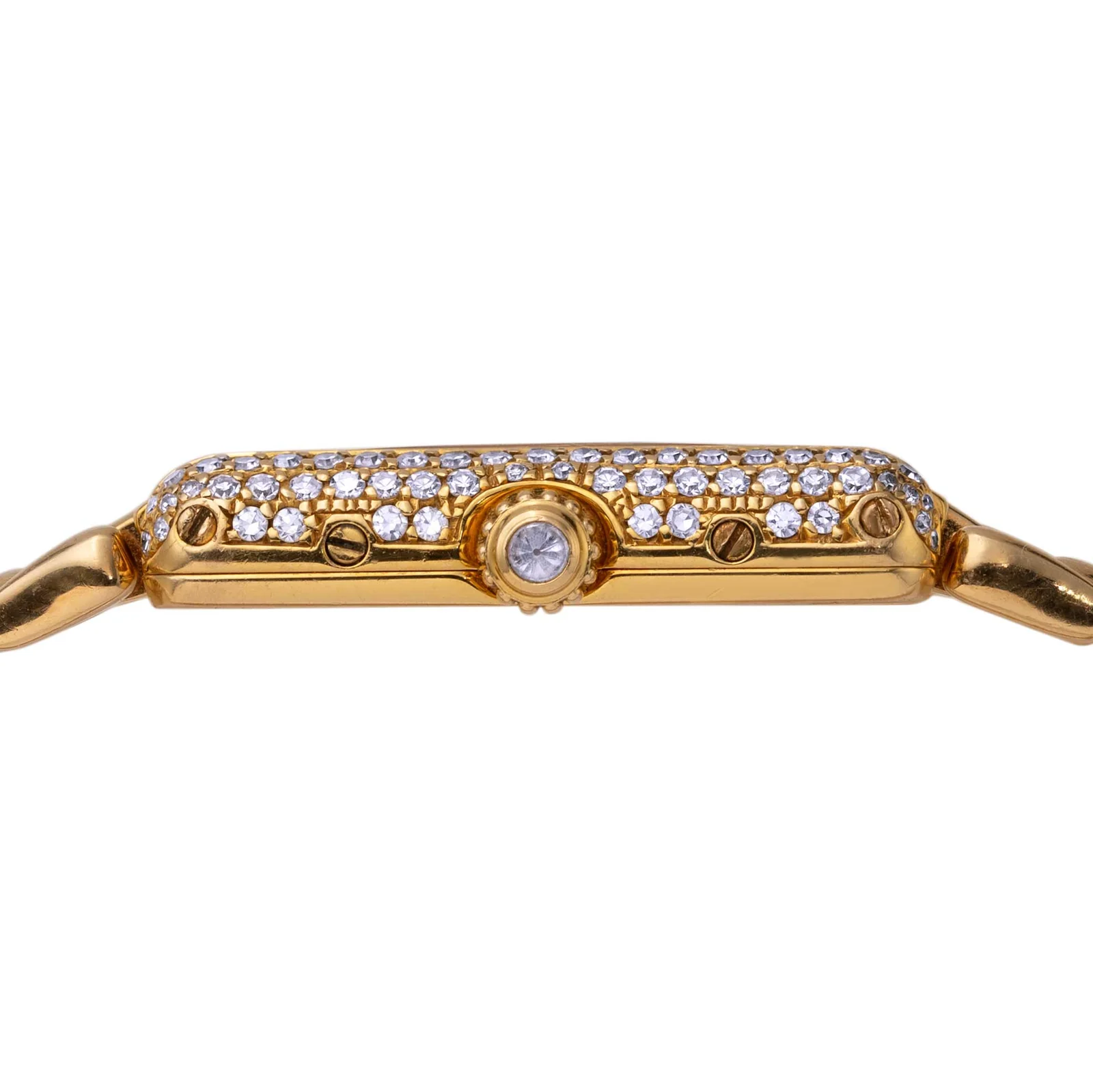 Cartier Tank Louis Factory Diamond Bezel 18K Yellow Gold Watch 8057 - Image 8