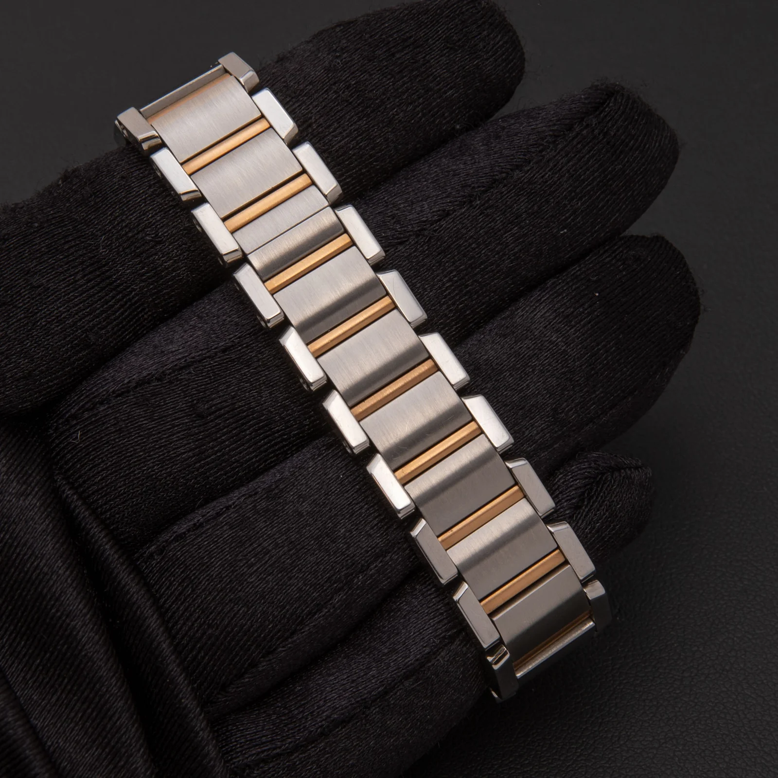 Cartier Tank Française 20mm Mother of Pearl Watch 18K Gold & Steel W51027Q4 - Image 5