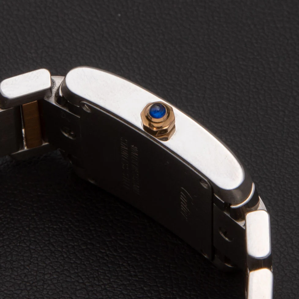 Cartier Tank Française 20mm Mother of Pearl Watch 18K Gold & Steel W51027Q4 - Image 3